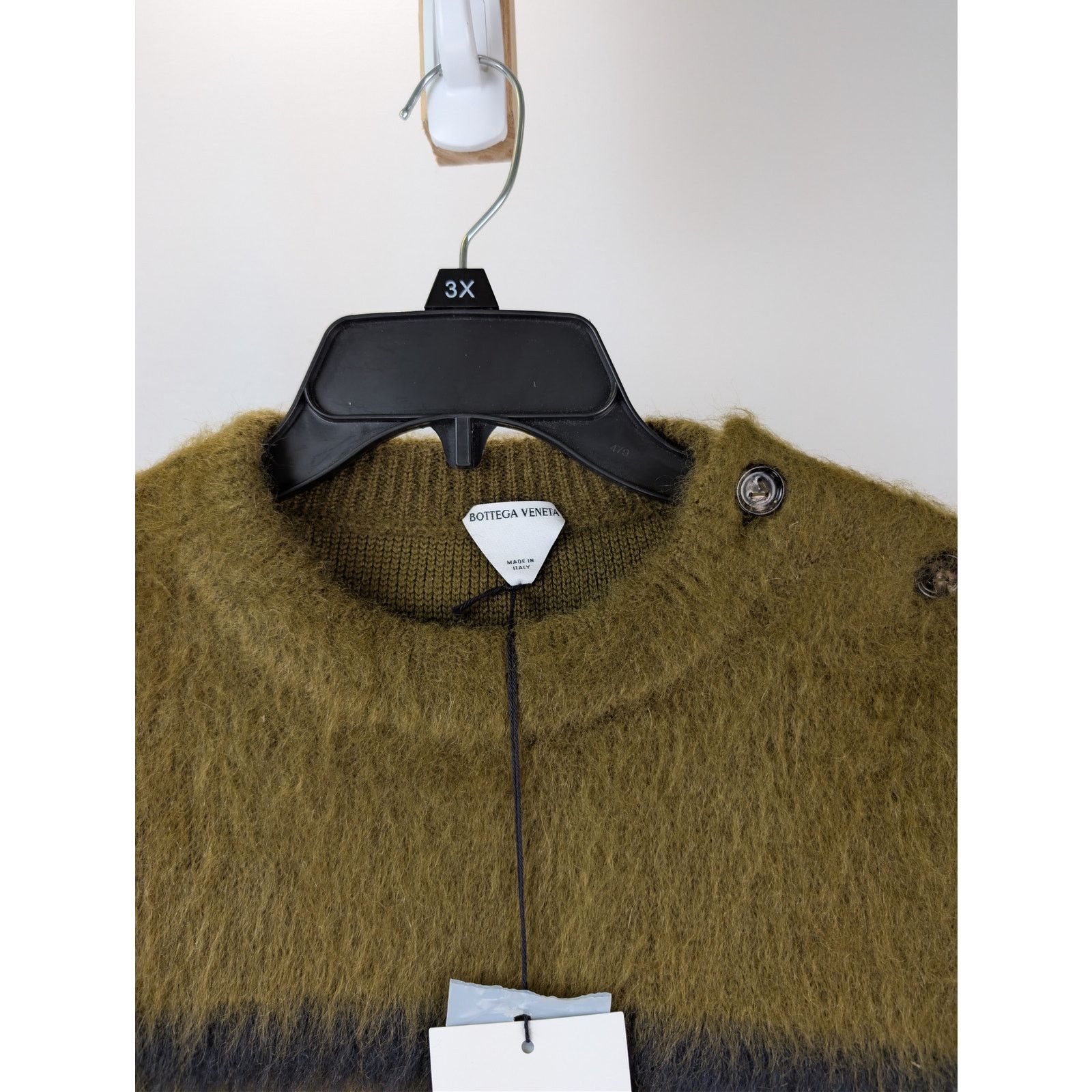 Bottega Veneta o1rshd1 HW Graphic Mohair Knitwear Sweater Gingersnap/navy Size US M / EU 48-50 / 2 - 8 Thumbnail