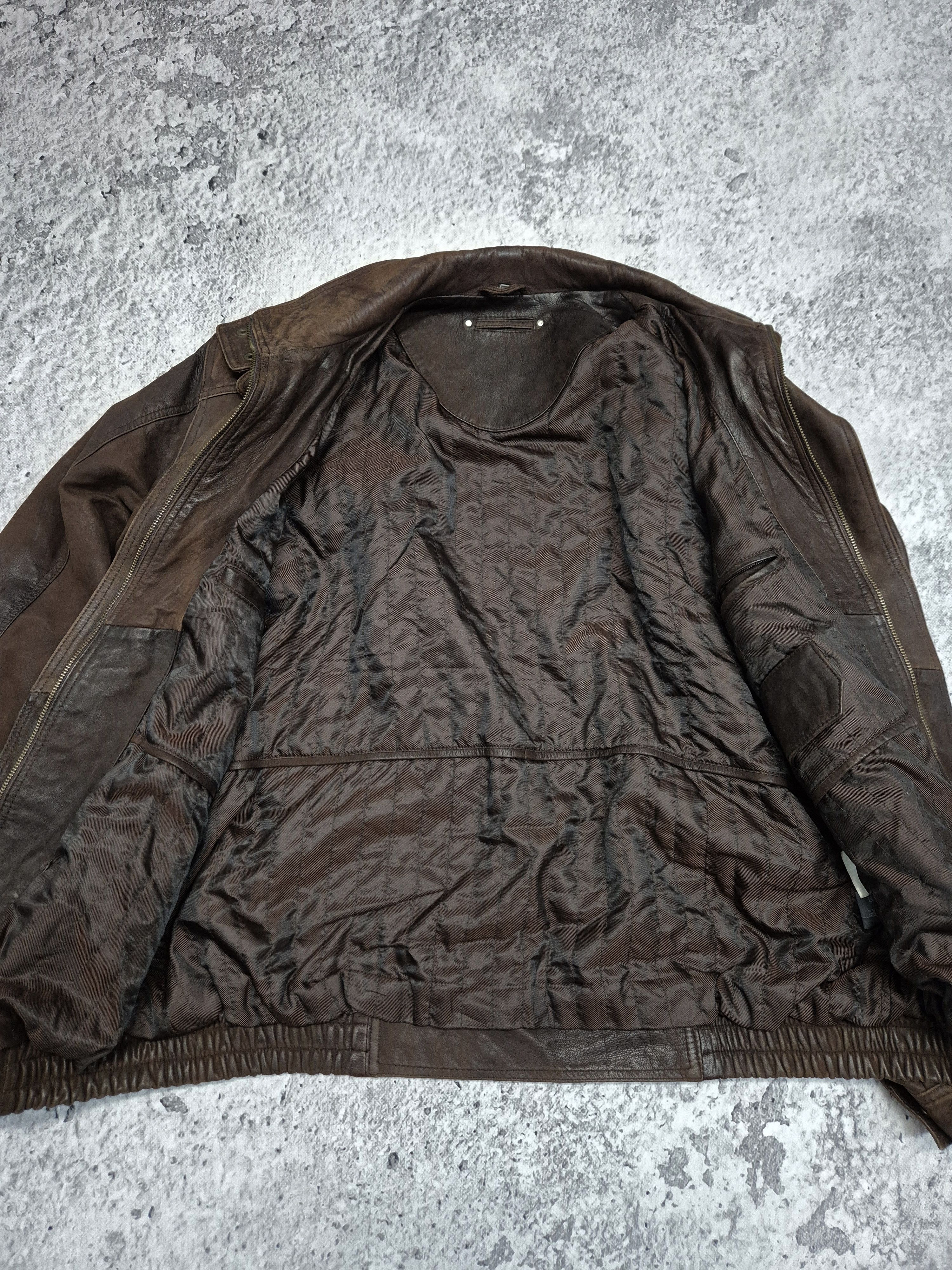 Vintage Vintage Avant Garde Leather Bomber Jacket Size US XXL / EU 58 / 5 - 2 Thumbnail