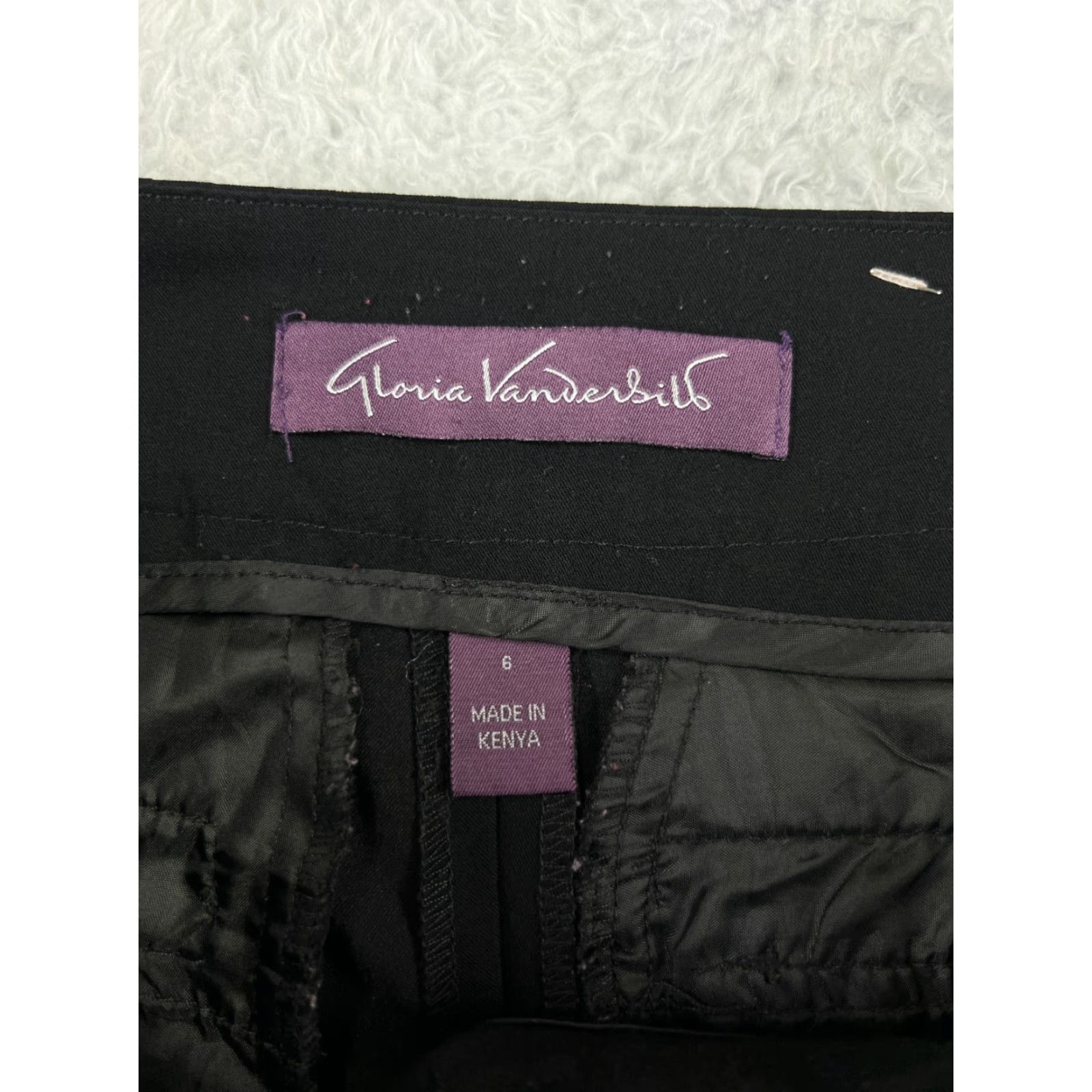 Gloria Vanderbilt VINTAGE Gloria Vanderbilt Pants Womens 6 Black Zip Fly Polyester Stretch Pockets 30x31 Size 28" / US 6 / IT 42 - 3 Thumbnail