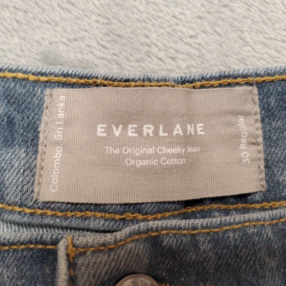 Everlane VINTAGE Everlane Jeans Womens 30 Reg Blue Denim Original Organic Cotton Cheeky Pants Jeans 30 Womens Blue Denim Modern 5-Pocket Womens Size 30" / US 8 / IT 44 - 4 Thumbnail
