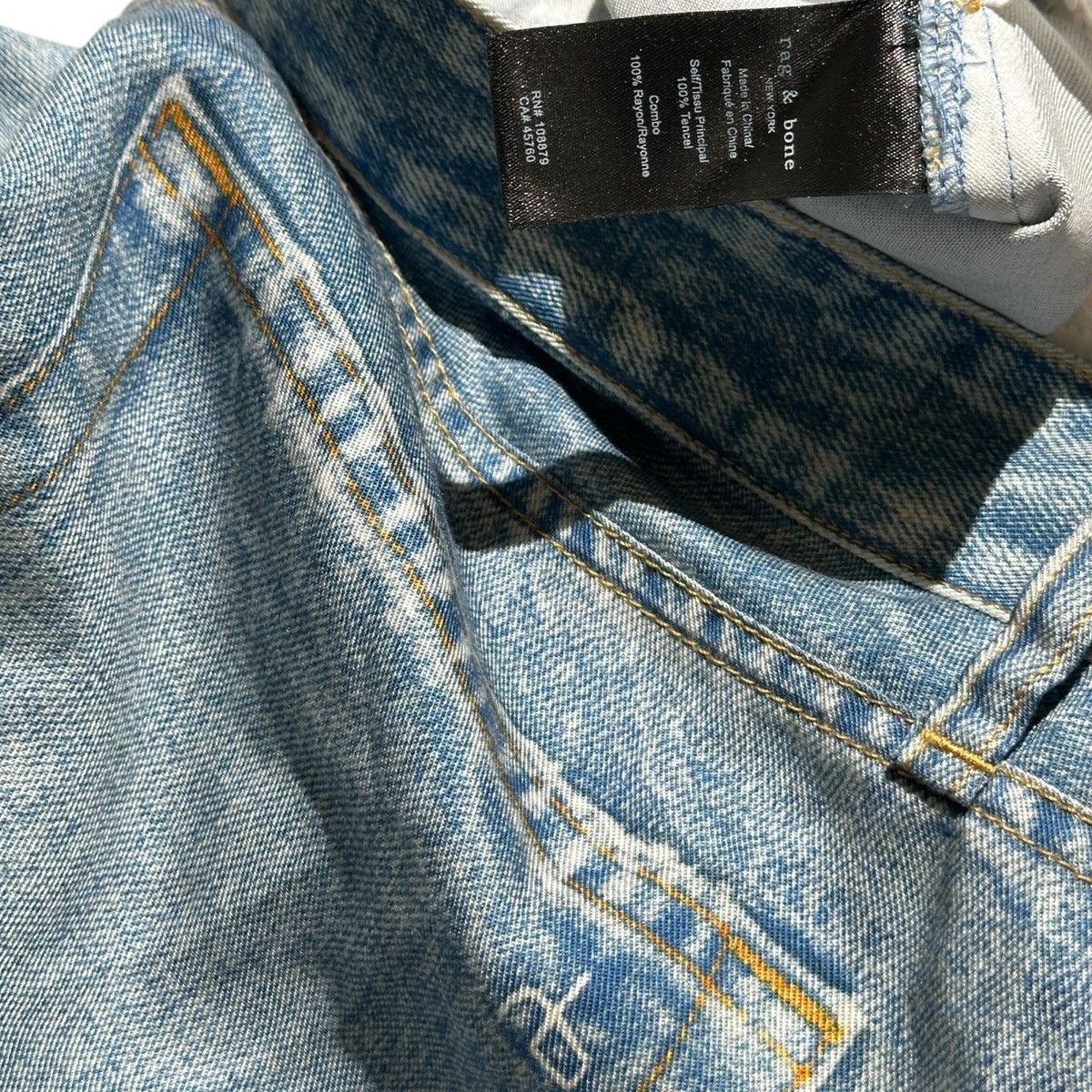 Rag & Bone Miramar trompe l’oeil flowy wide leg illusion jeans Size 27" / US 4 / IT 40 - 4 Thumbnail