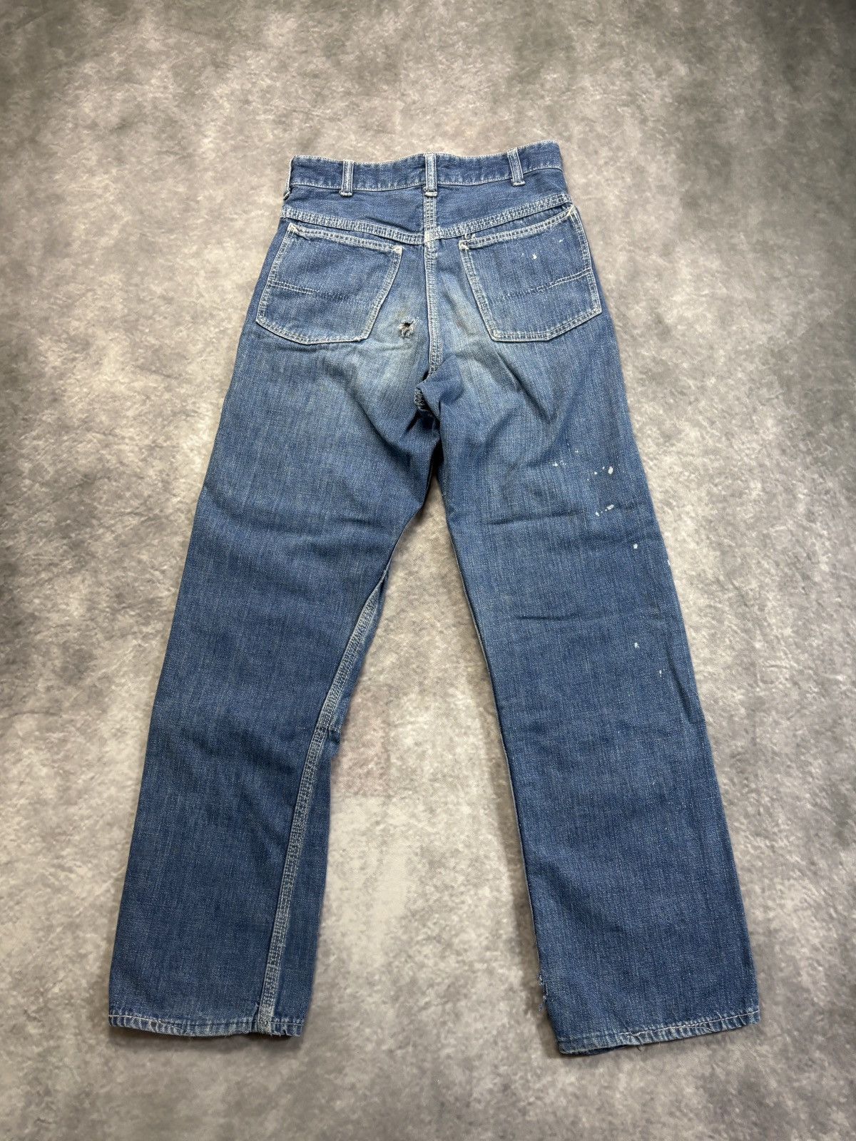 Sears × Vintage True Vintage Work Denim Double Knee Jeans 1960s 1970s Carpen Size 24" / US 00 / IT 34 - 11 Thumbnail