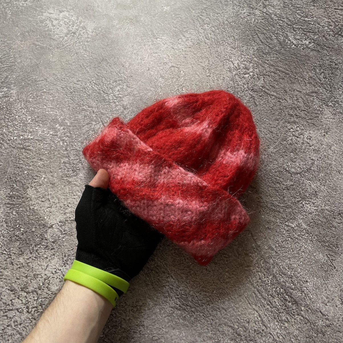 Vintage Vintage 90s Fuzzy Mohair Beanie Red Oversized Slouchy OS Size ONE SIZE - 3 Thumbnail