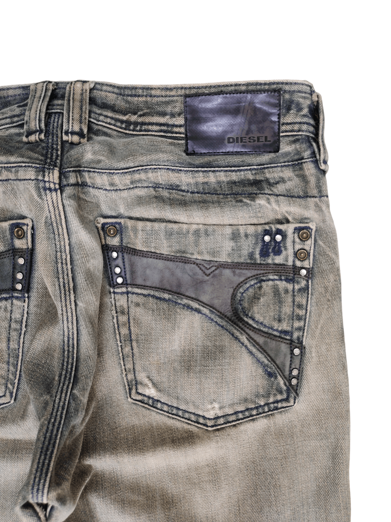 Diesel Vintage Y2k Diesel Timmen Distress Faded Denim Jeans Size US 31 - 12 Thumbnail