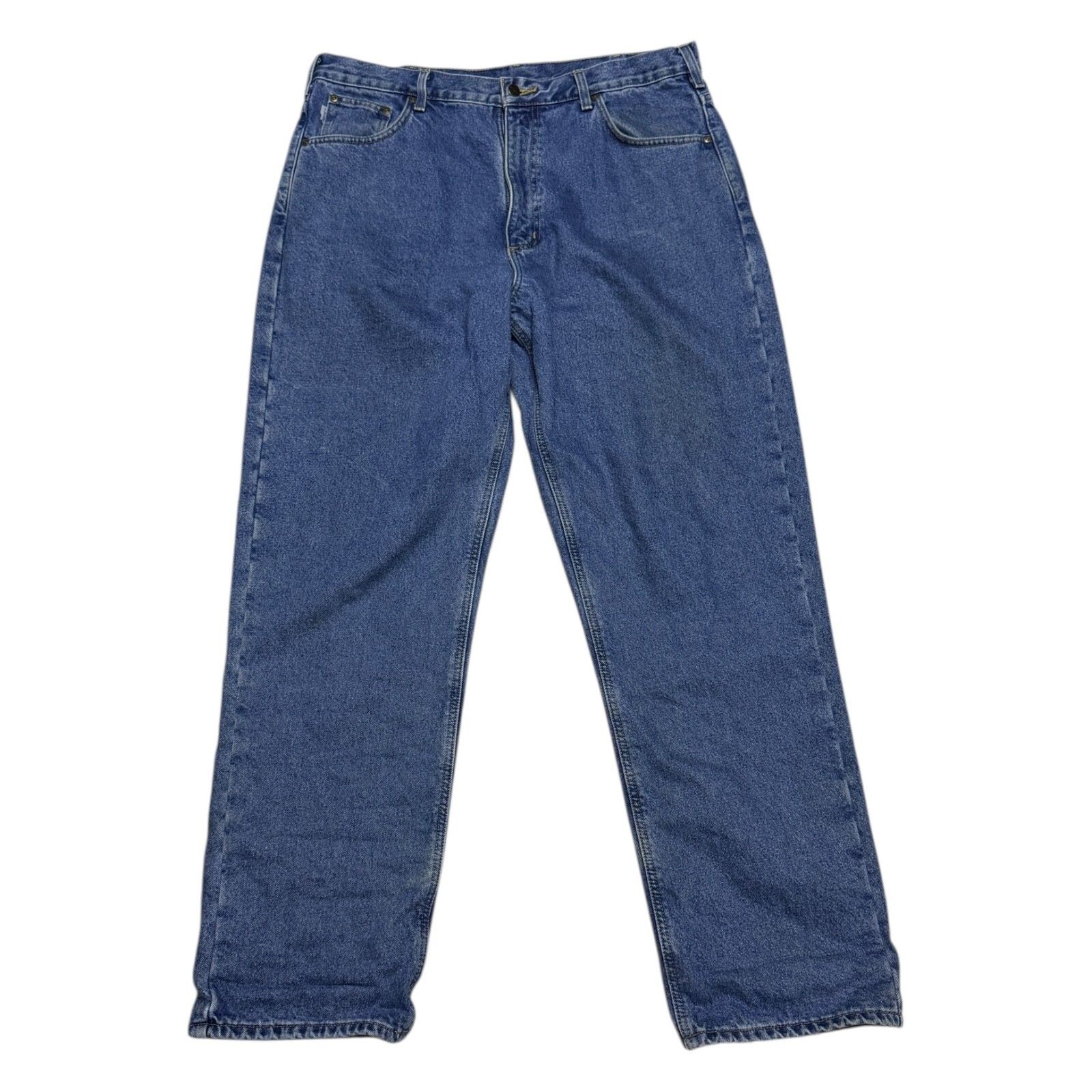 Carhartt CARHARTT Plaid Flannel Lined Work Denim Pants Jeans 37x34 Size US 37 - 3 Thumbnail
