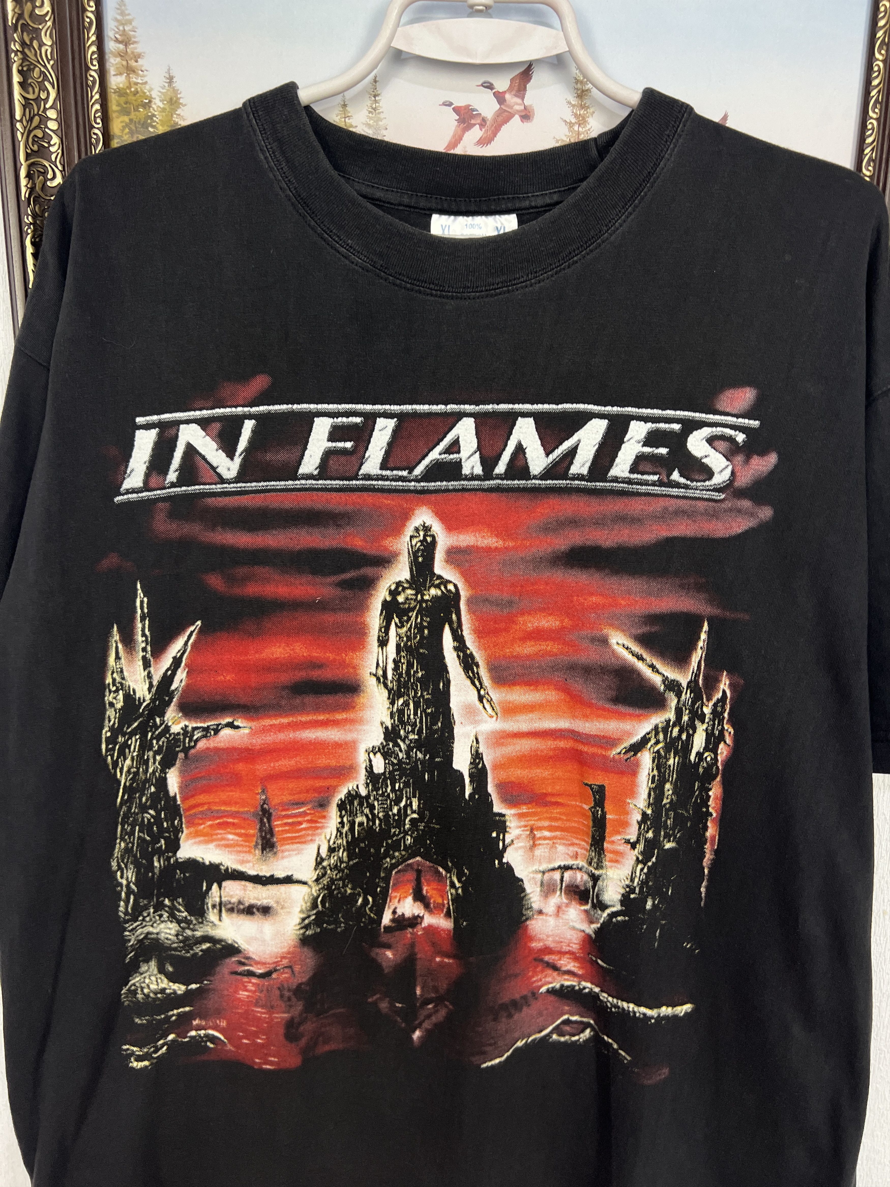 Vintage Vintage In Flames Colony Band Over Print Shirt Tee Rare Size US XL / EU 56 / 4 - 4 Thumbnail