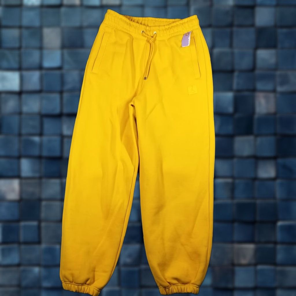 Jordan Brand Jordan Pants Mens Small Yellow Jumpman Flight Fleece Sweatpants Nike FB5113-753 Size US 29 - 1 Thumbnail