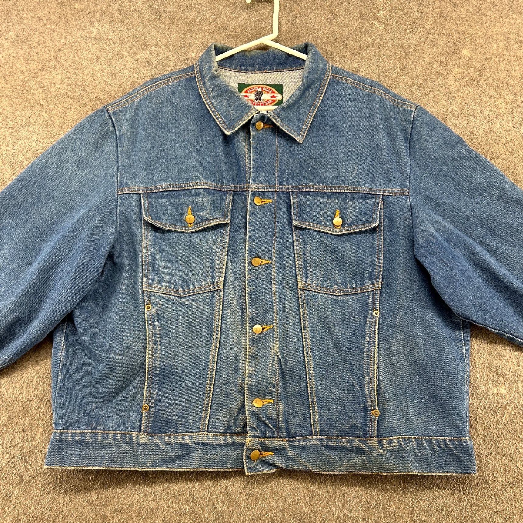 Vintage VINTAGE Eagles Ridge Jacket Mens XL Blue Denim Trucker Cotton Medium Wash 90s Size US XL / EU 56 / 4 - 3 Thumbnail