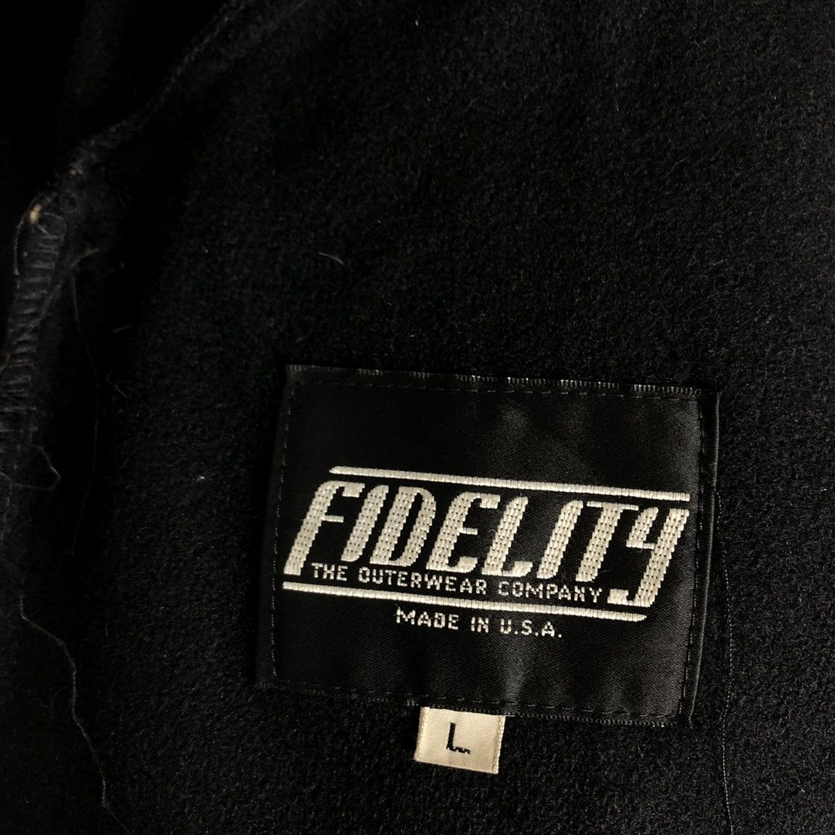 Vintage 🔥Iconic Black - 90’s Biker Wool Jacket Fidelity USA Size US L / EU 52-54 / 3 - 12 Thumbnail