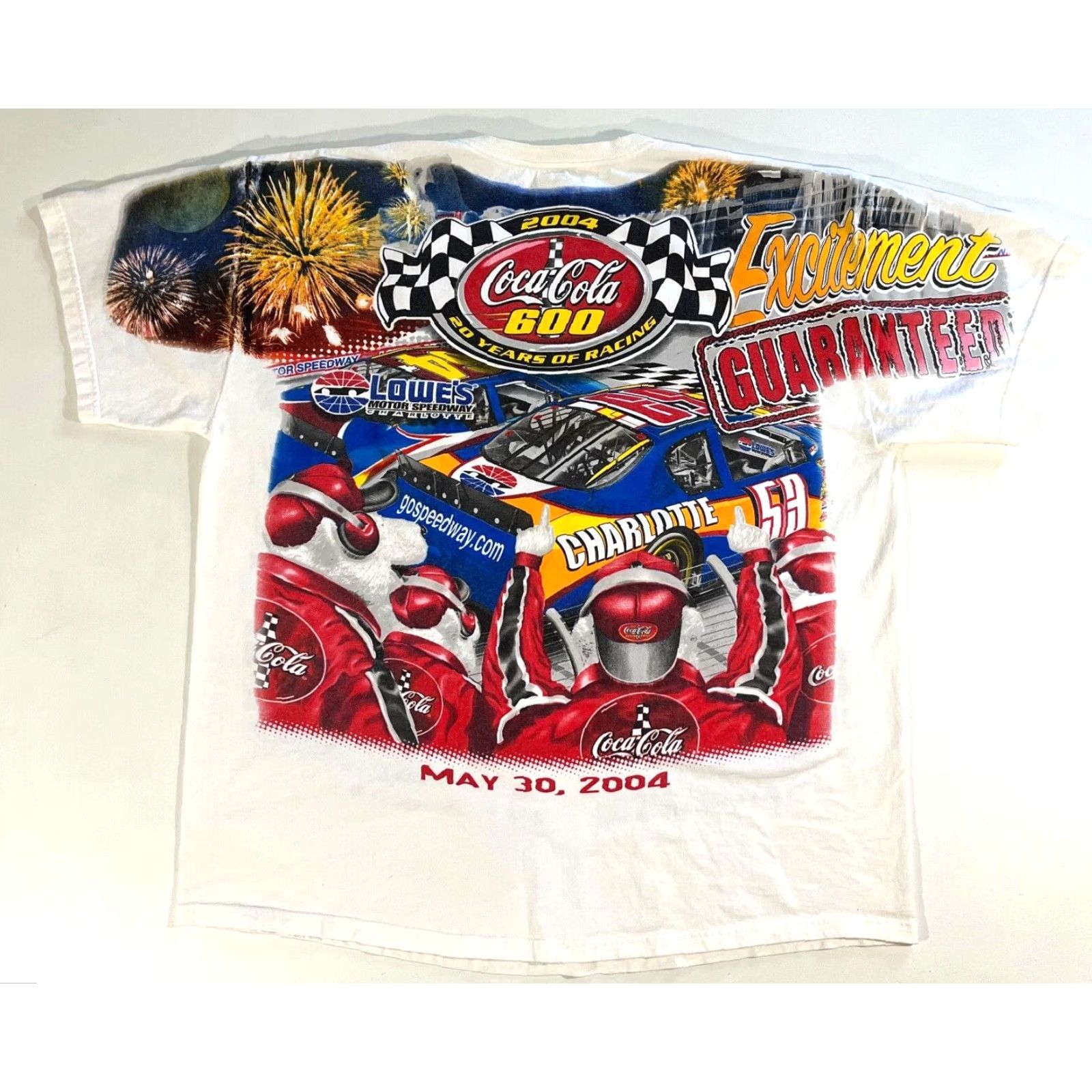 Chase Authentics VINTAGE Chase Authentics The Thirst For Thirst 2004 Coca-Cola 6000 T-Shirt Crew Neck Short Sleeve White Cotton Men L Size US L / EU 52-54 / 3 - 2 Thumbnail