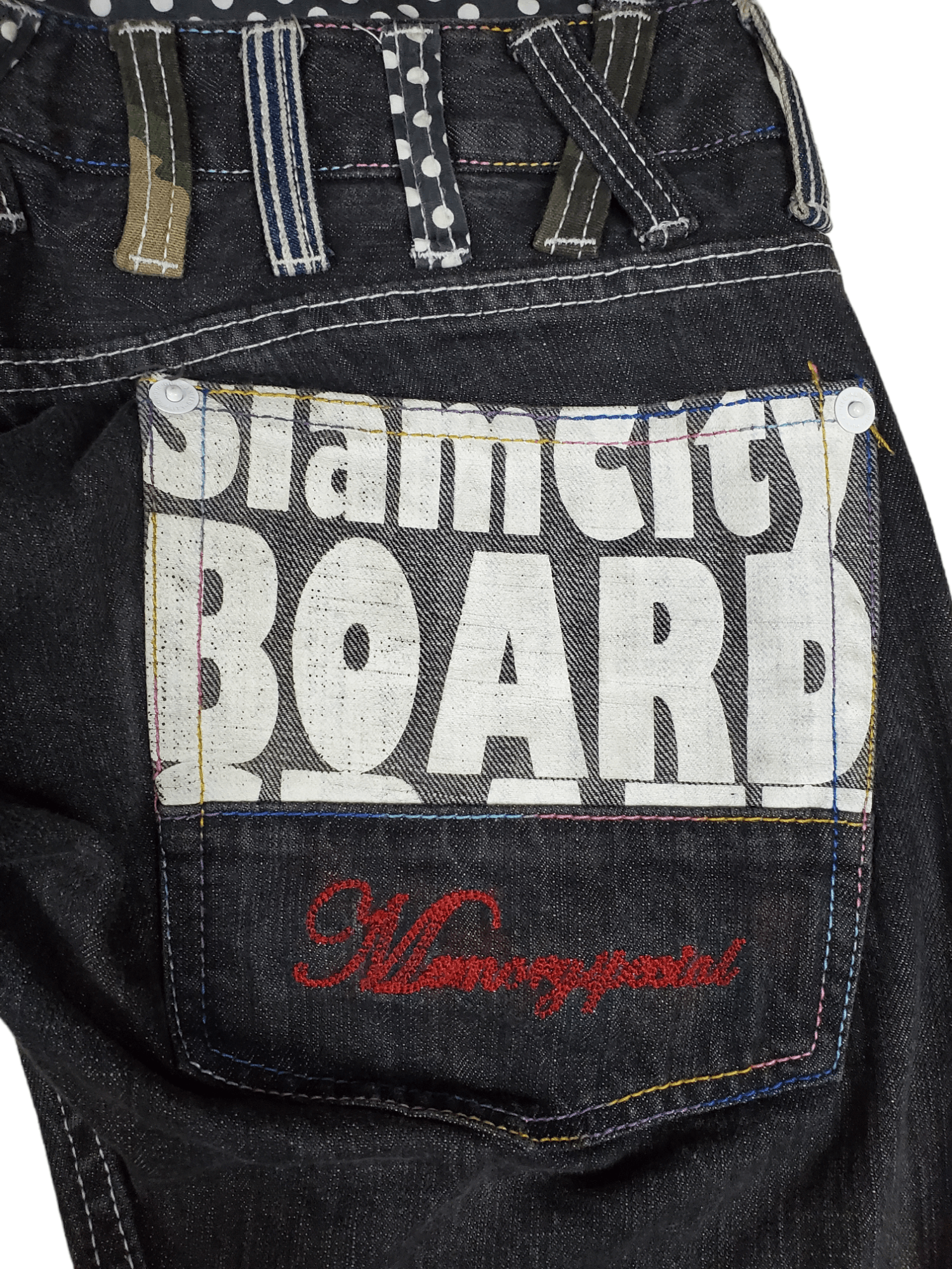 Vintage 🔥Vintage Denim Double Waist Slam City Board 🔥 Size US 31 - 10 Thumbnail