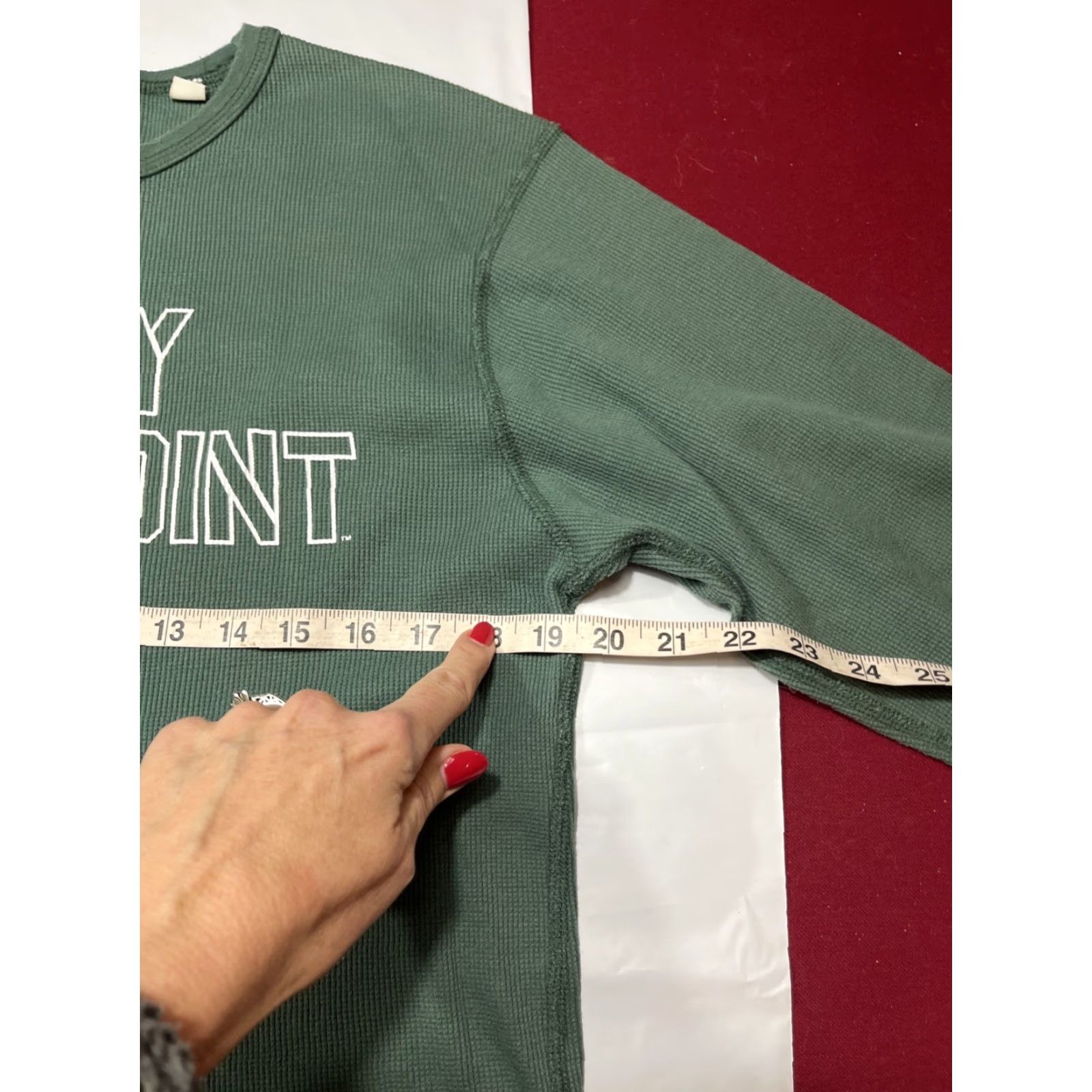 Vintage Army West Point GREEN THERMAL waffle Knit Shirt Long Sleeves Men’s Size Medium Size US M / EU 48-50 / 2 - 6 Thumbnail