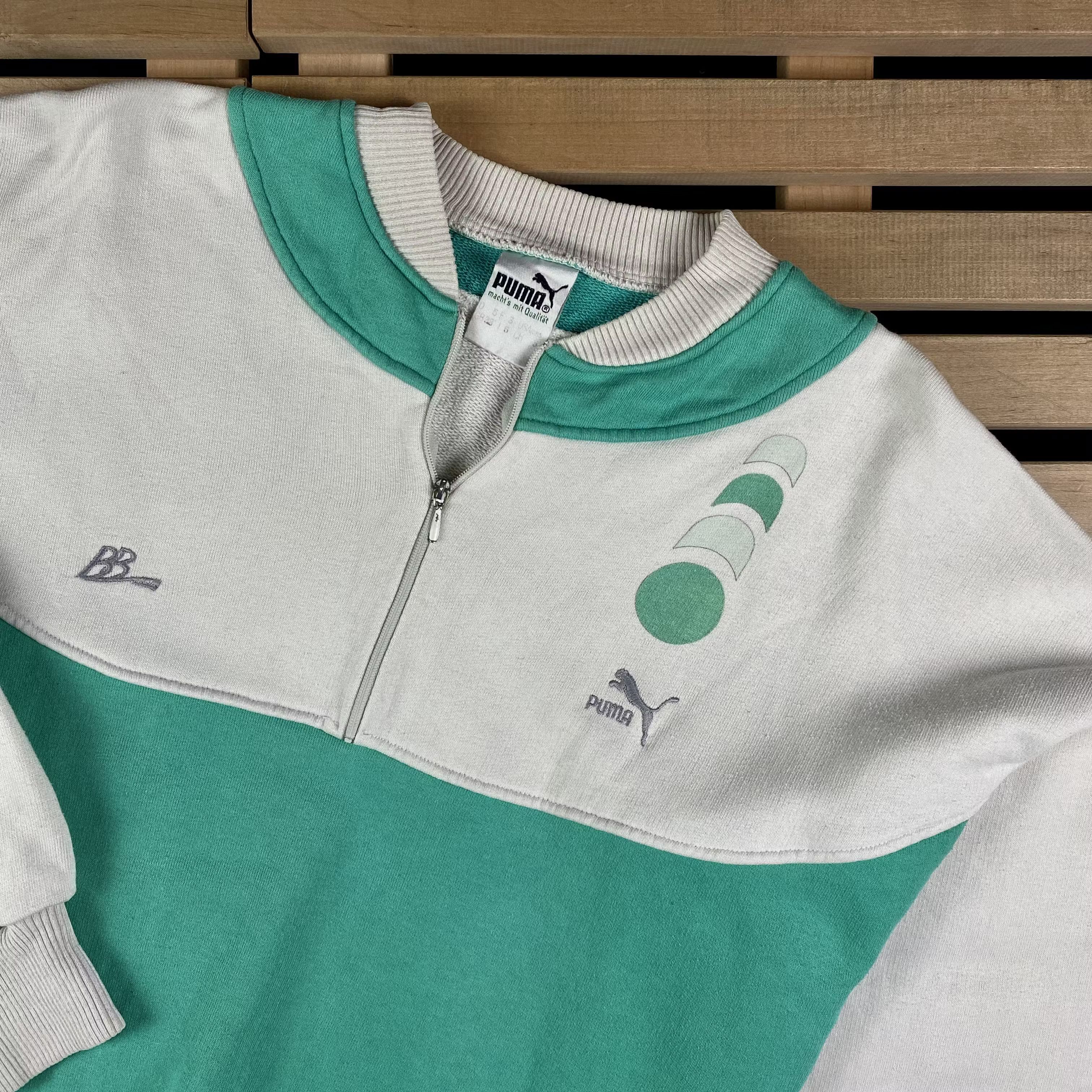 Puma × Vintage Men’s Sweatshirt Long Sleeve Puma Vintage 1/3 Zip Size M Size US M / EU 48-50 / 2 - 2 Thumbnail