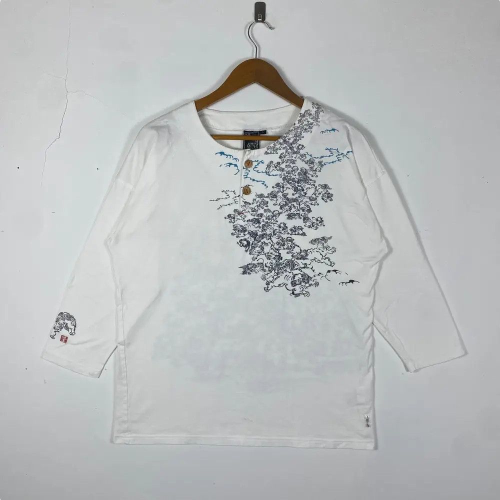 Japanese Brand Japanese Brand NO WAVE NO LIFE Japan Design Long Sleeve Tee Size US L / EU 52-54 / 3 - 2 Thumbnail