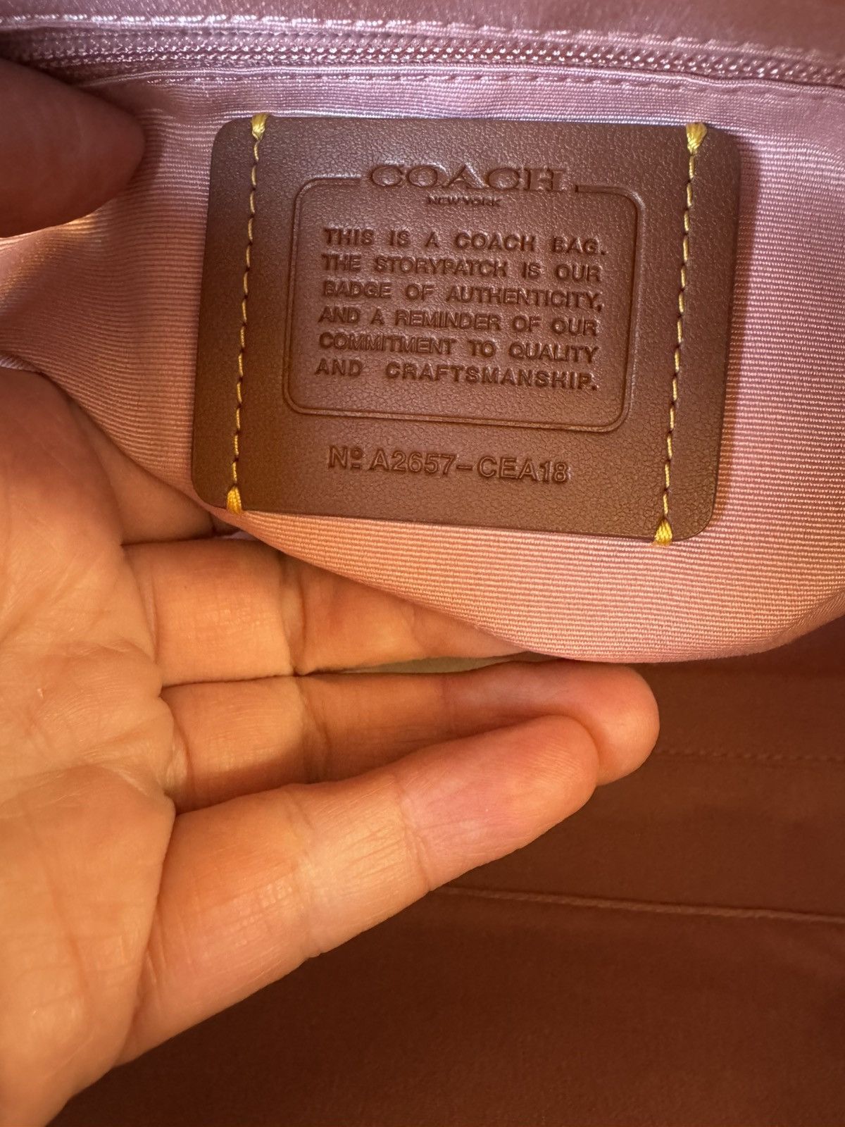 Coach Coach Rowan Satchel Bag Signature Powder Pink CEA18 Size ONE SIZE - 8 Thumbnail