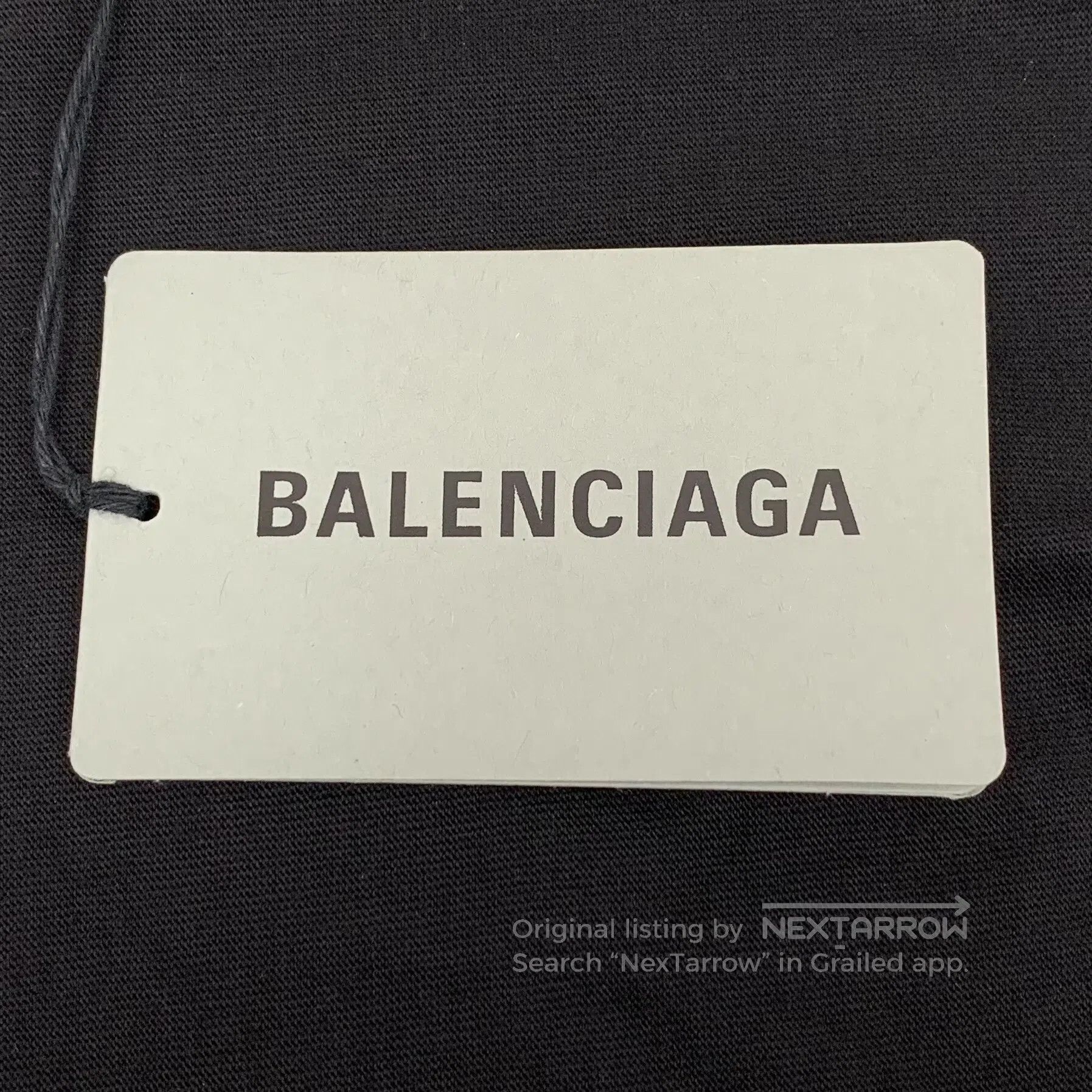 Balenciaga Balenciaga Black Logo Letter Embroidered Cotton Round Neck Size US XS / EU 42 / 0 - 6 Thumbnail