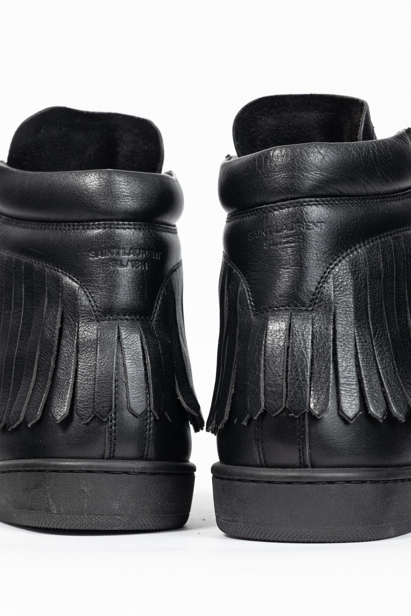 Saint Laurent Paris Saint Laurent SL/18H High Black Fringe High-Top Sneakers Size US 6 / EU 39 - 10 Thumbnail