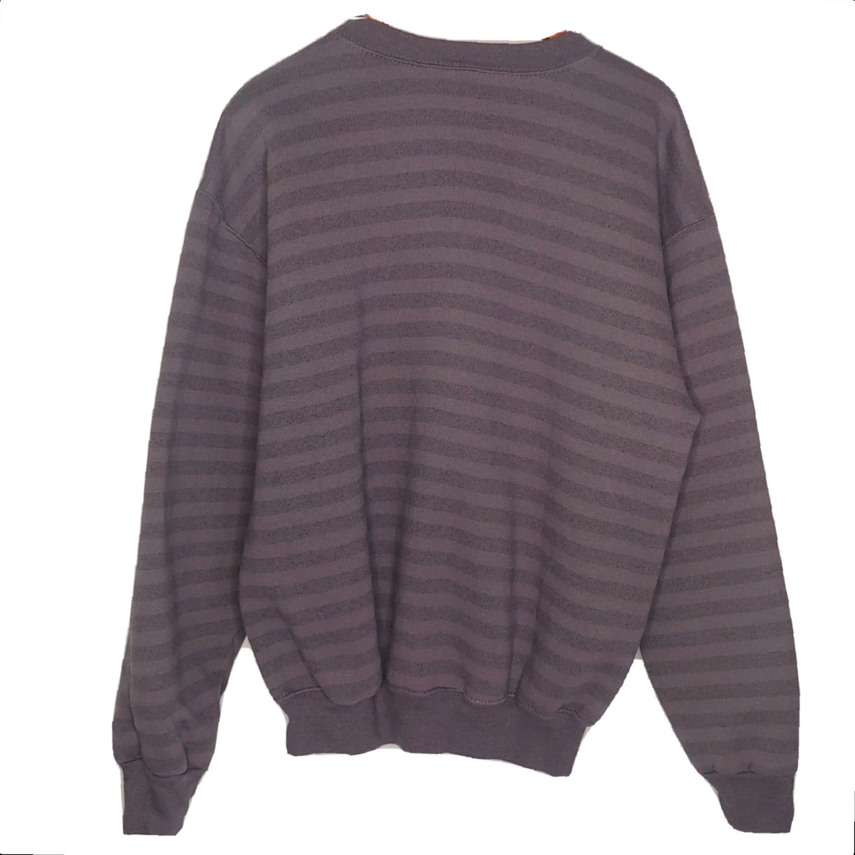 Vintage VINTAGE Ray Ban Sweatshirt XL Striped Purple HL Miller 1990s Retro Crew Neck Mens Size US XL / EU 56 / 4 - 3 Thumbnail