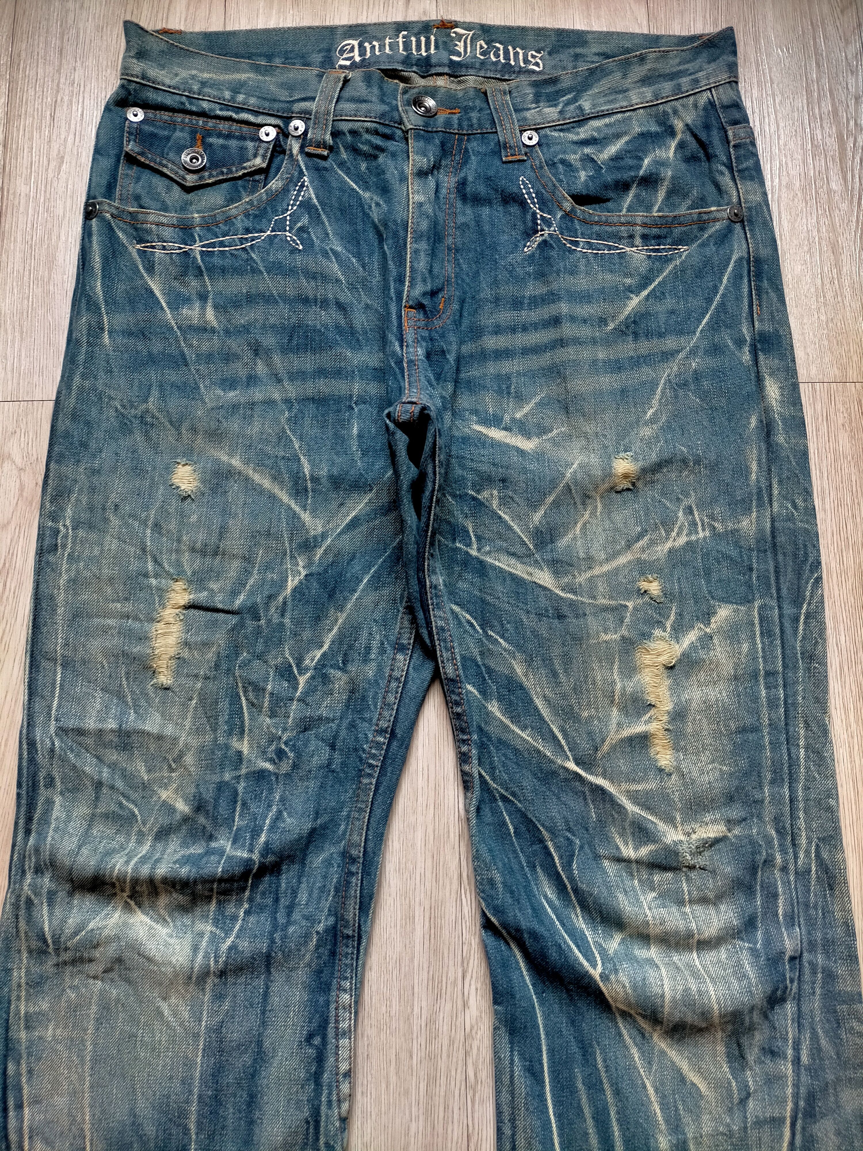 Le Grande Bleu (L.G.B.) Flare Antfui Jeans Acid Wash boot cut denim Size US 33 - 6 Thumbnail