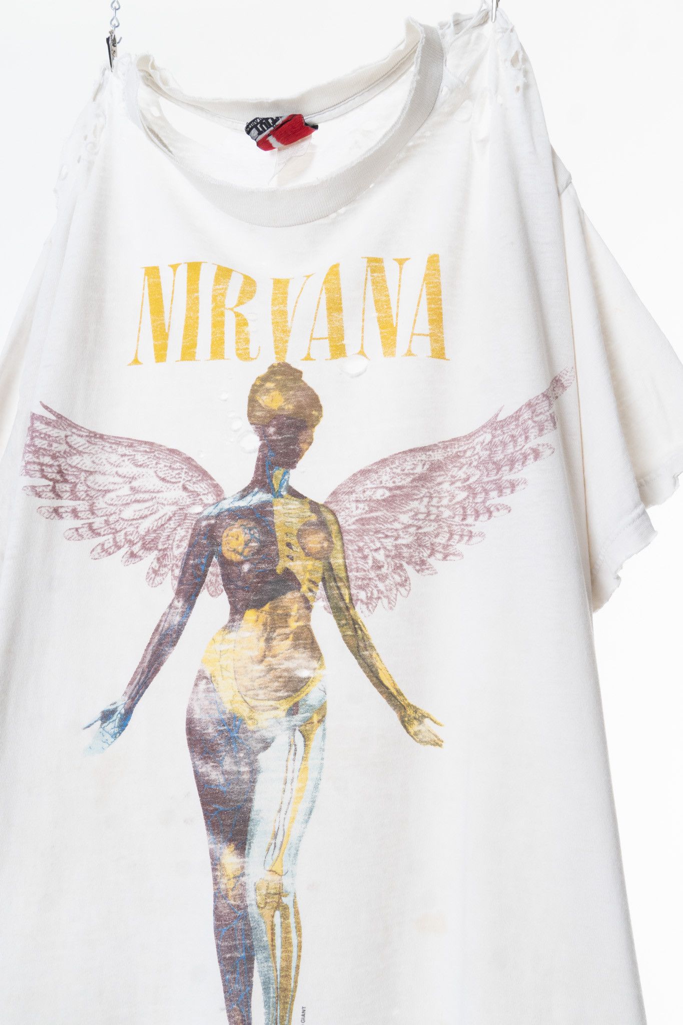 Vintage VINTAGE 1993 NIRVANA ‘IN UTERO’ THRASHED BANDT-SHIRT Size US XL / EU 56 / 4 - 9 Thumbnail