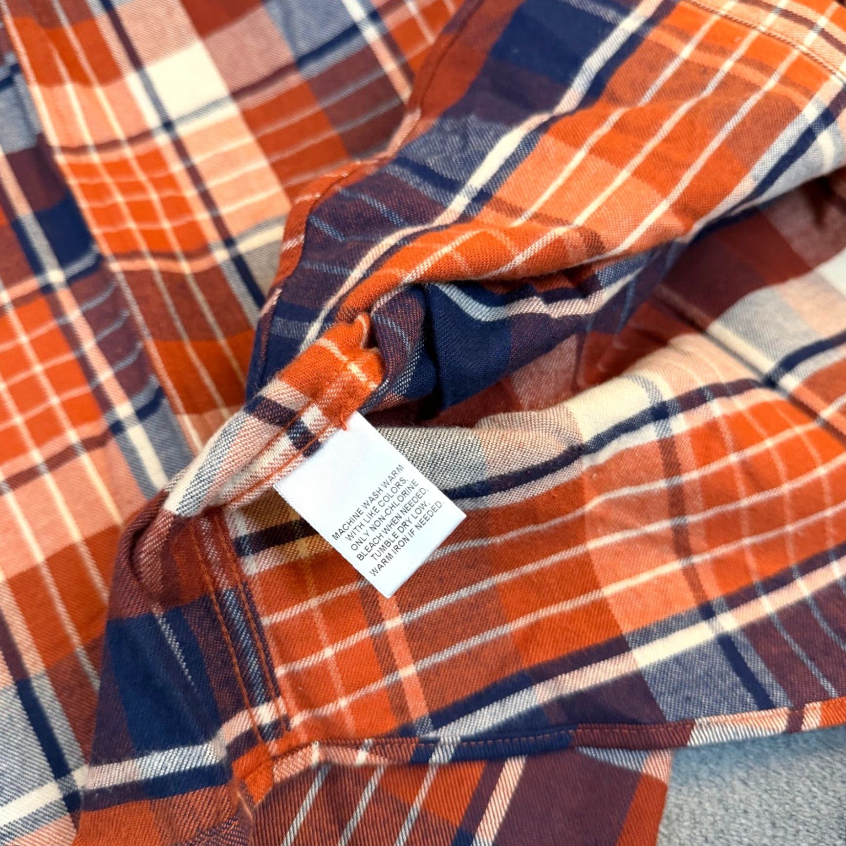 Roundtree & Yorke VINTAGE Roundtree & Yorke Shirt Plaid Orange Navy Mens L NWT Size US L / EU 52-54 / 3 - 6 Thumbnail