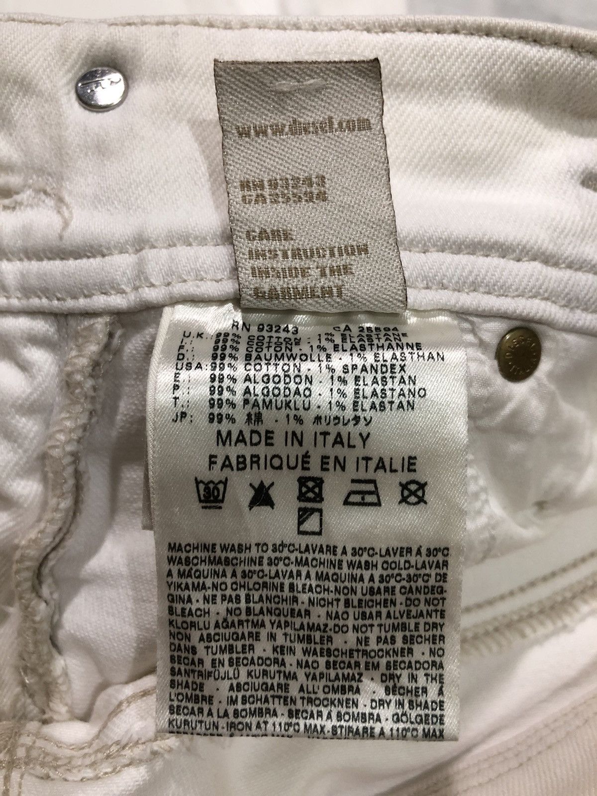 Diesel Diesel Made In Italy Distressed Denim Strech Skinny Jeans Size 26" / US 2 / IT 38 - 18 Thumbnail