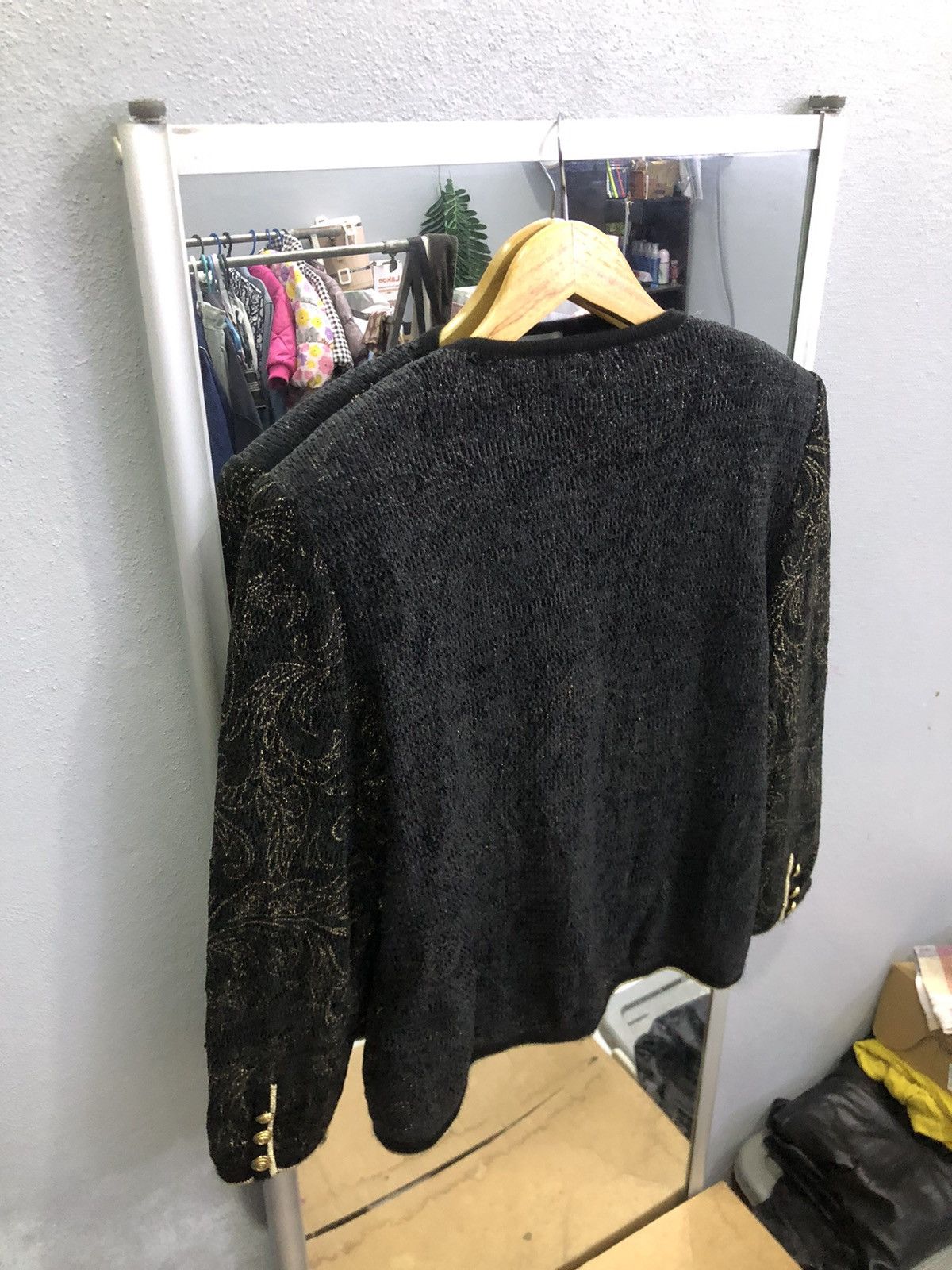 Japanese Brand LEBE Tokyo Style Vintage Embroidered Jacket Black Gold Size L / US 10 / IT 46 - 12 Thumbnail
