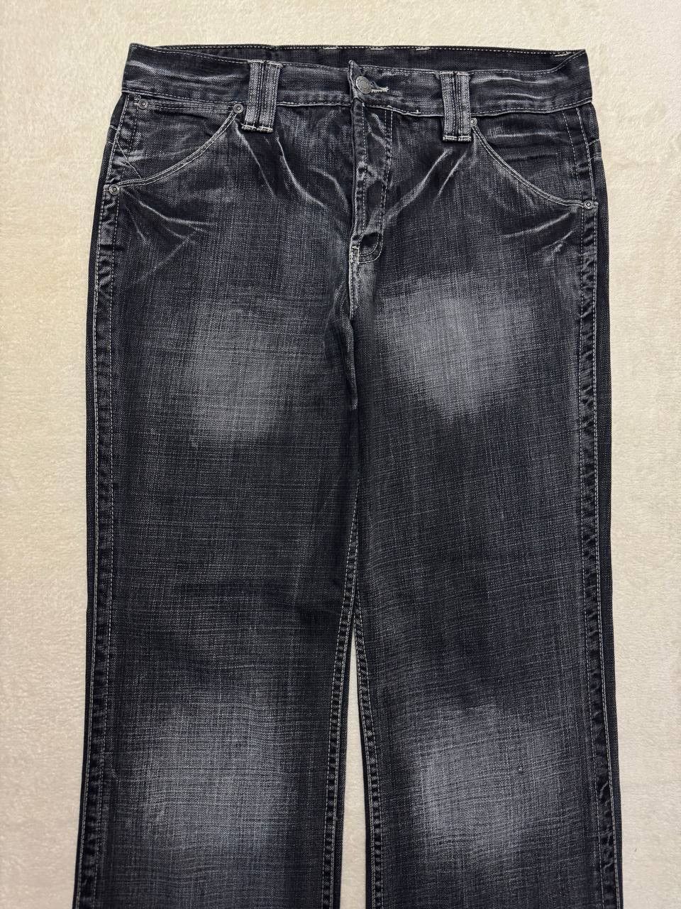 Japanese Brand FLARE 90s Style Devred Japanese Mudwash Distress Denim Jean Size US 33 - 3 Thumbnail