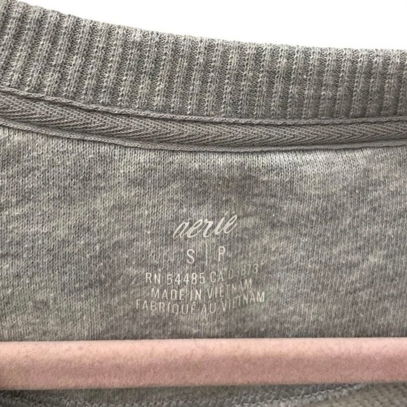 Other Aerie Grey 06 Graphic Striped Sleeves Crewneck Sweatshirt Size S / US 4 / IT 40 - 7 Thumbnail