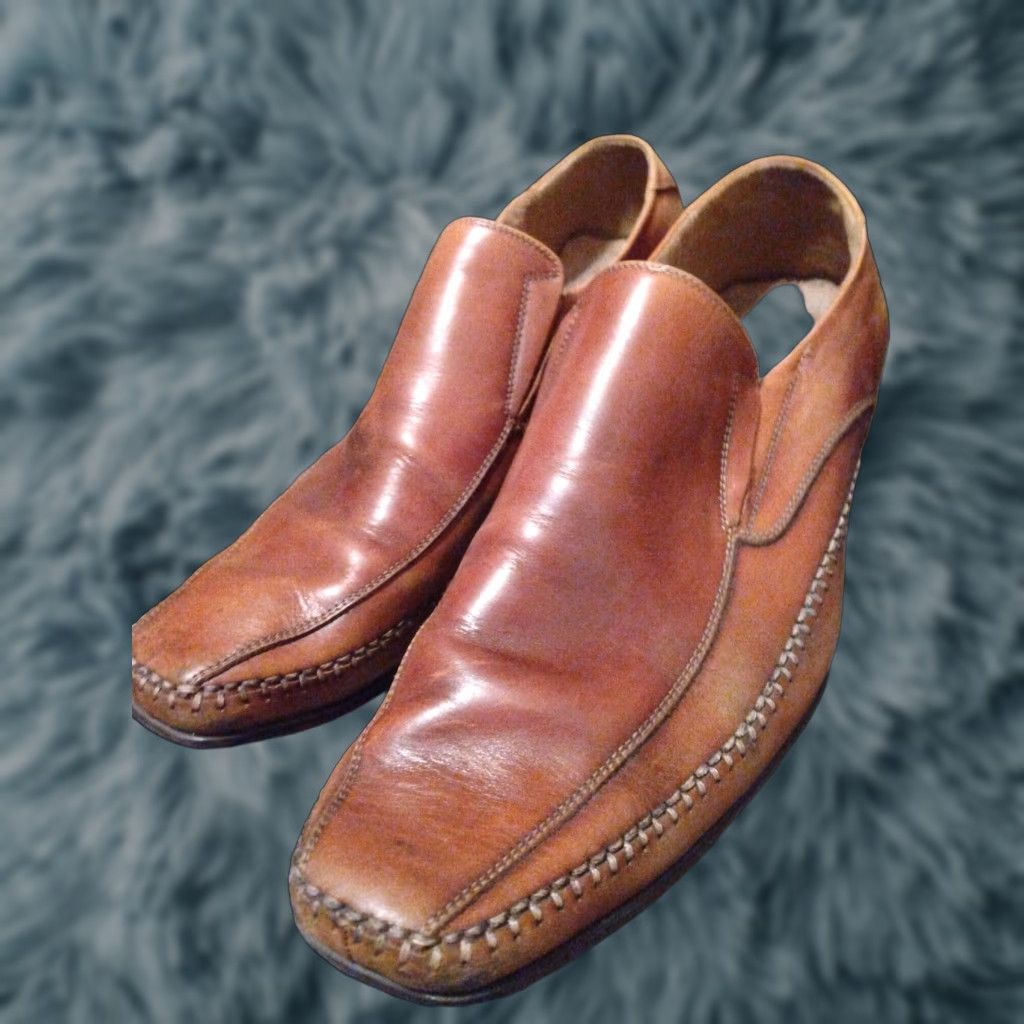 Steve Madden Steve Madden Loafers Square Toe Men Size 9 Light Brown Dress Leather Slip On Shoes Brown Mens Size US 9 / EU 42 - 1 Thumbnail