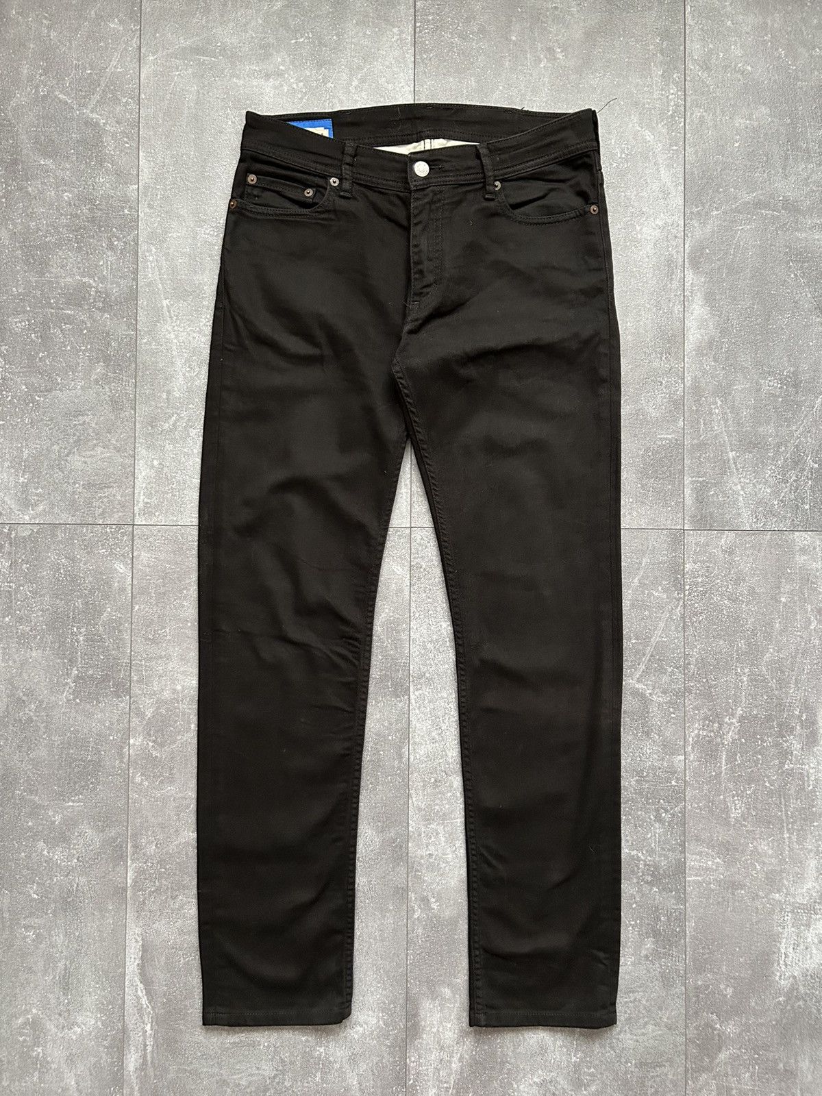 Acne Studios Bla Konst North Stay Black Selvedge Black Jeans