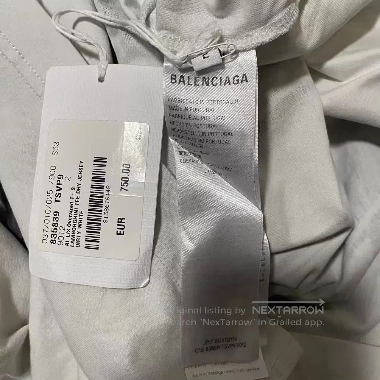 Balenciaga White Long Sleeve Car Graphic T. Size US M / EU 48-50 / 2 - 5 Thumbnail