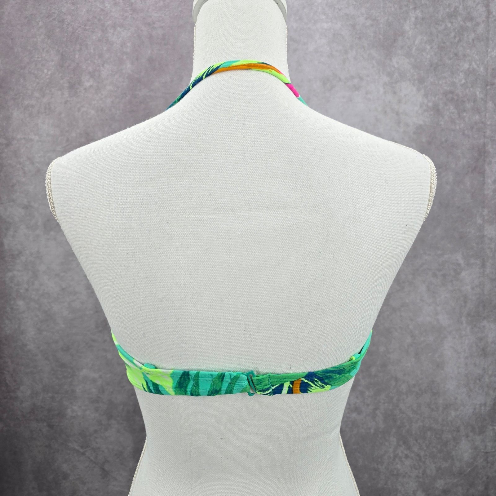 Other Xhilaration Green Tropical Floral String Hook Bikini Top M Size ONE SIZE - 3 Thumbnail