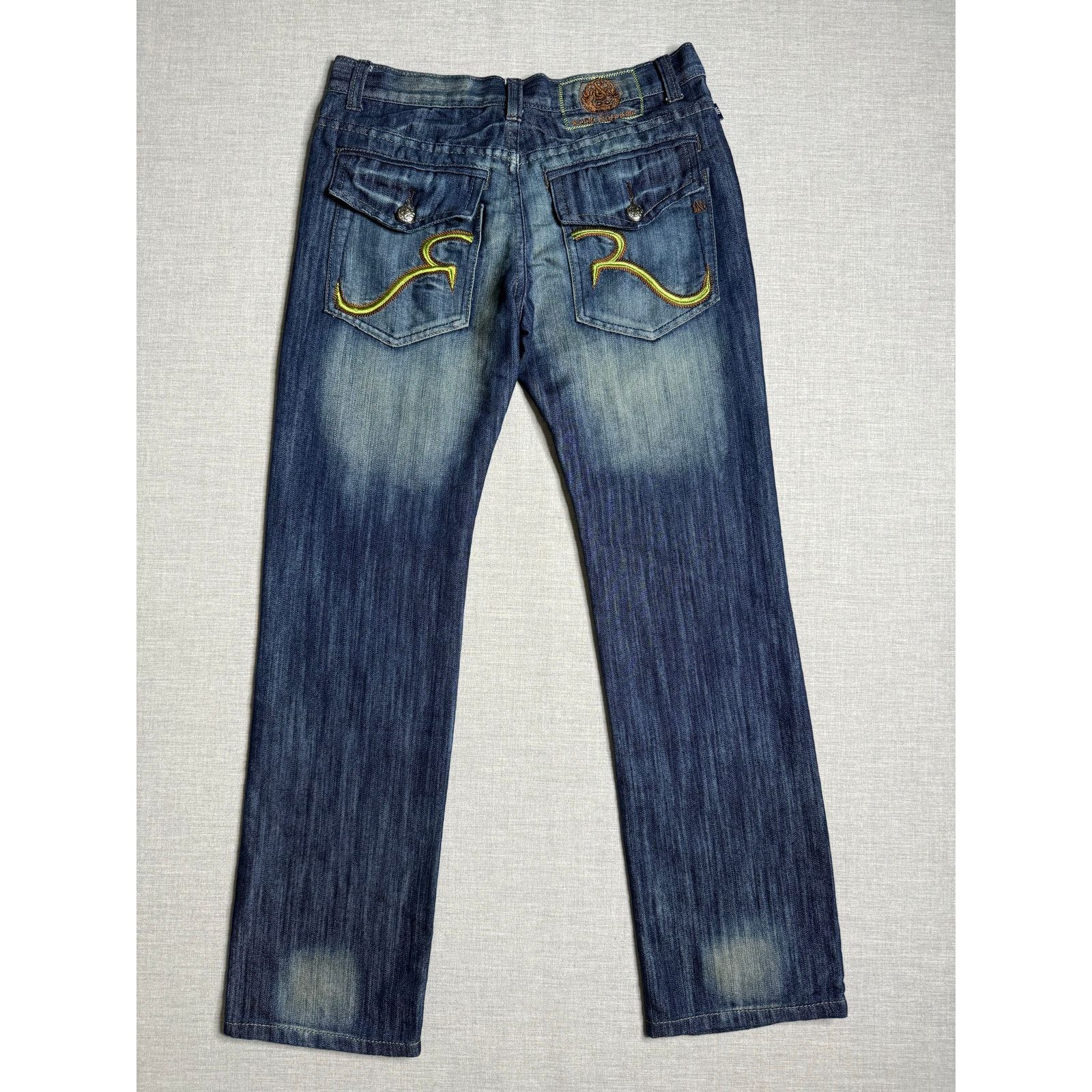 Rock & Republic Rock & Republic Embroidered Pocket Flap Jeans 32x32 Size US 32 / EU 48 - 1 Thumbnail