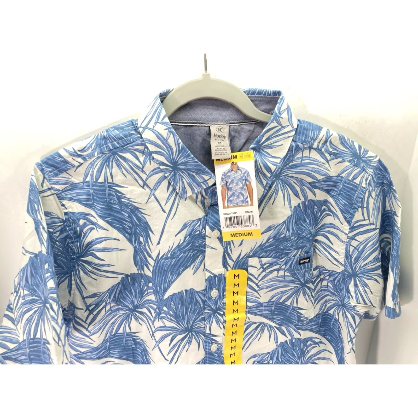 Hurley Hurley Patio Cabana Shirt Men Sz Medium Blue AOP Floral Button Short Sleeve NWT Size US M / EU 48-50 / 2 - 2 Thumbnail