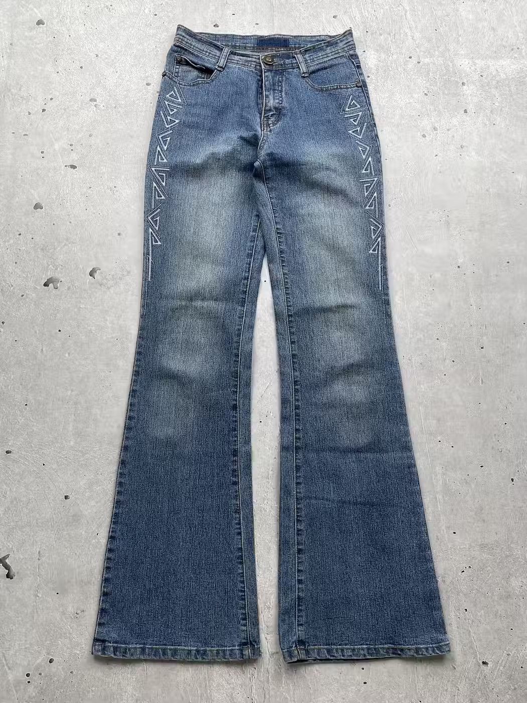 Vintage 90s Hysteric Glamour KITCH! Flared Denim Jeans Womens Size W25