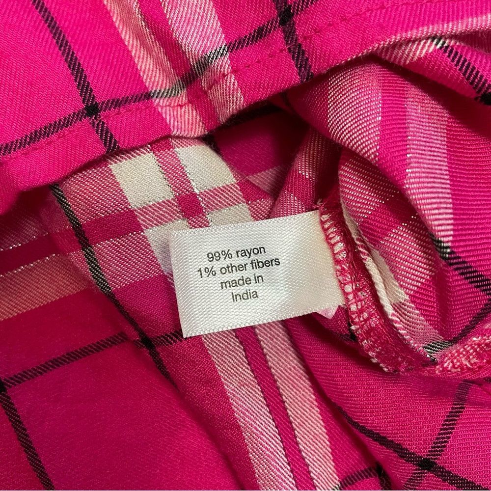 Other New Lane Bryant Classic Button-Down Tie-Hem Long Sleeve Pla Size 3XL / US 20-22 - 8 Thumbnail