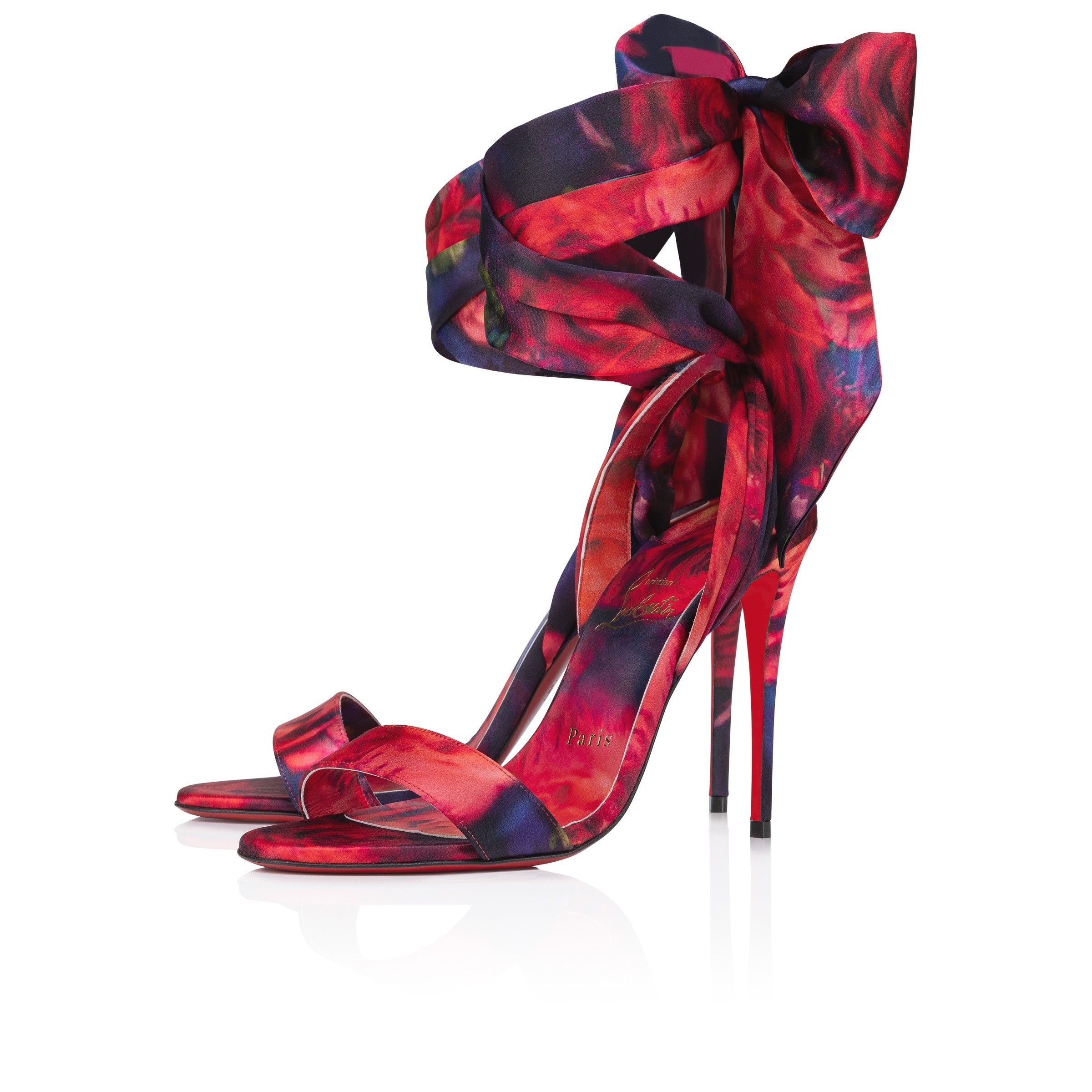 Christian Louboutin sandale du desert 100mm satin roses Size US 6 / IT 36 - 1 Thumbnail