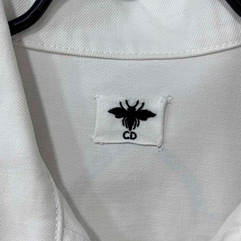 Dior White Denim Jacket with Peacock Print-2506 Size US S / EU 44-46 / 1 - 4 Thumbnail