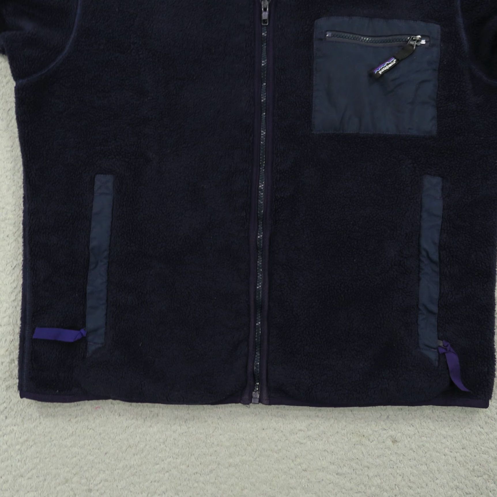 Patagonia Patagonia Jacket Mens Large Navy Synchilla Deep Pile Full Zip F9 USA 80s College Outdoor Windbreaker Size US L / EU 52-54 / 3 - 3 Thumbnail