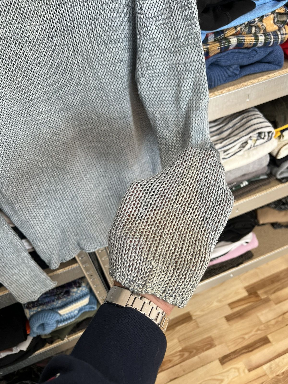Valentino × Vintage Vintage Men’s Valentino Crochet Open Knit Sweater Pullover M Size US M / EU 48-50 / 2 - 11 Thumbnail