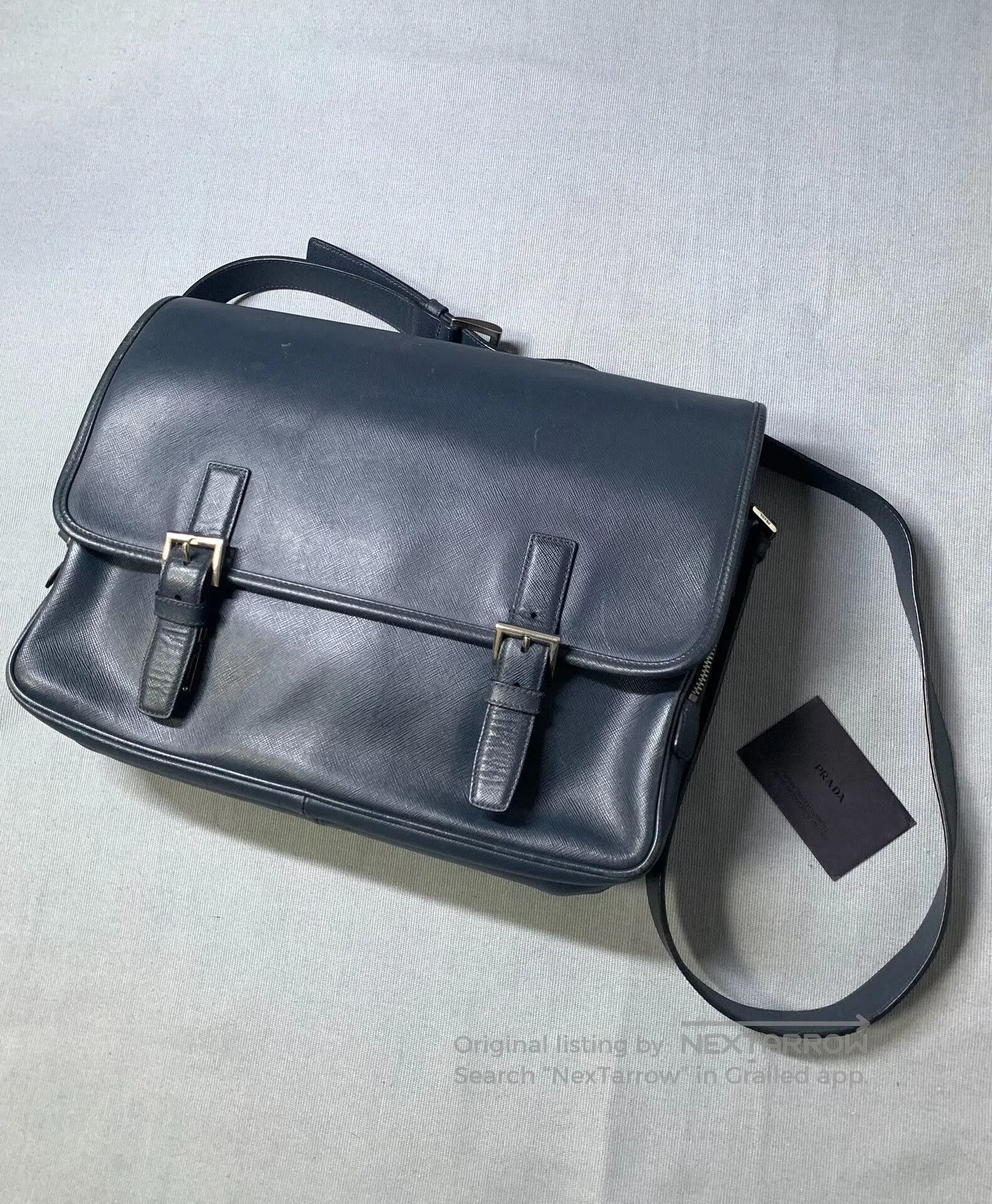 Prada Prada Triangle Logo Cross Grain Shoulder Bag. Size ONE SIZE - 2 Thumbnail