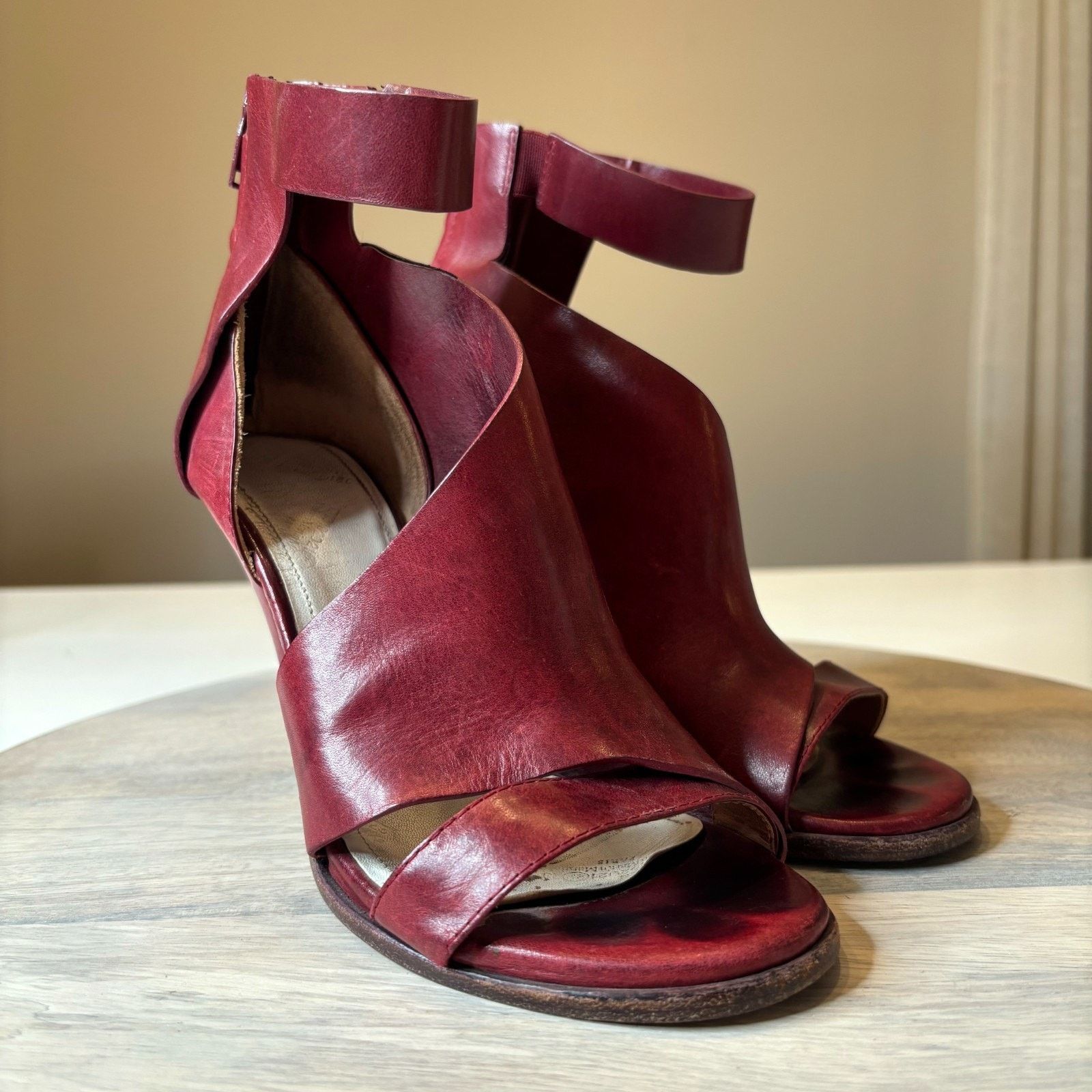 Maison Margiela Maison Margiela Peep Toe Heels Red Ankle Cuff EU 36 US 6 Size US 6 / IT 36 - 5 Thumbnail