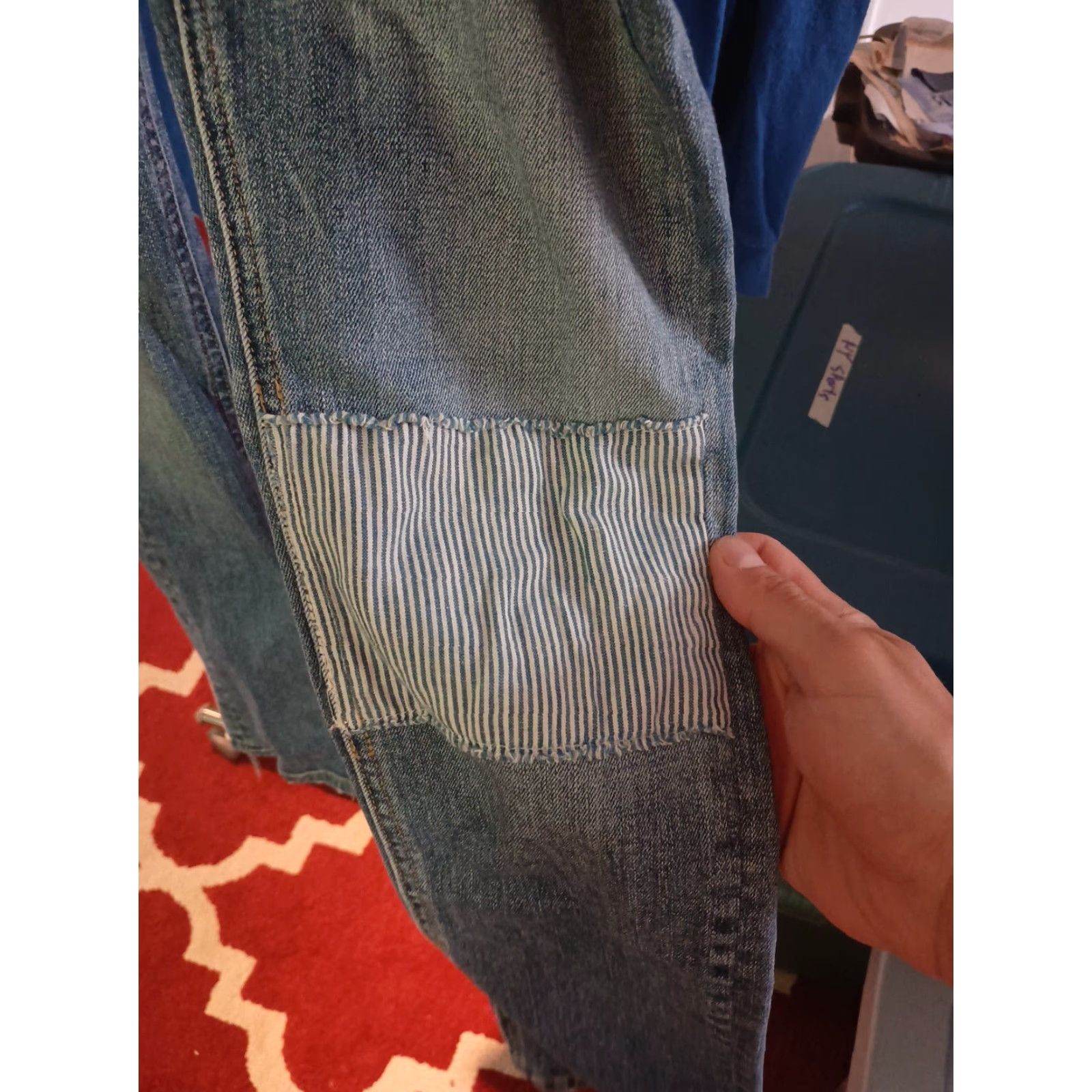 Rag & Bone VINTAGE rag & bone Jeans Women 27 Blue USA Tomboy Patches Bootcut Included Signs of Wear Size 27" / US 4 / IT 40 - 3 Thumbnail