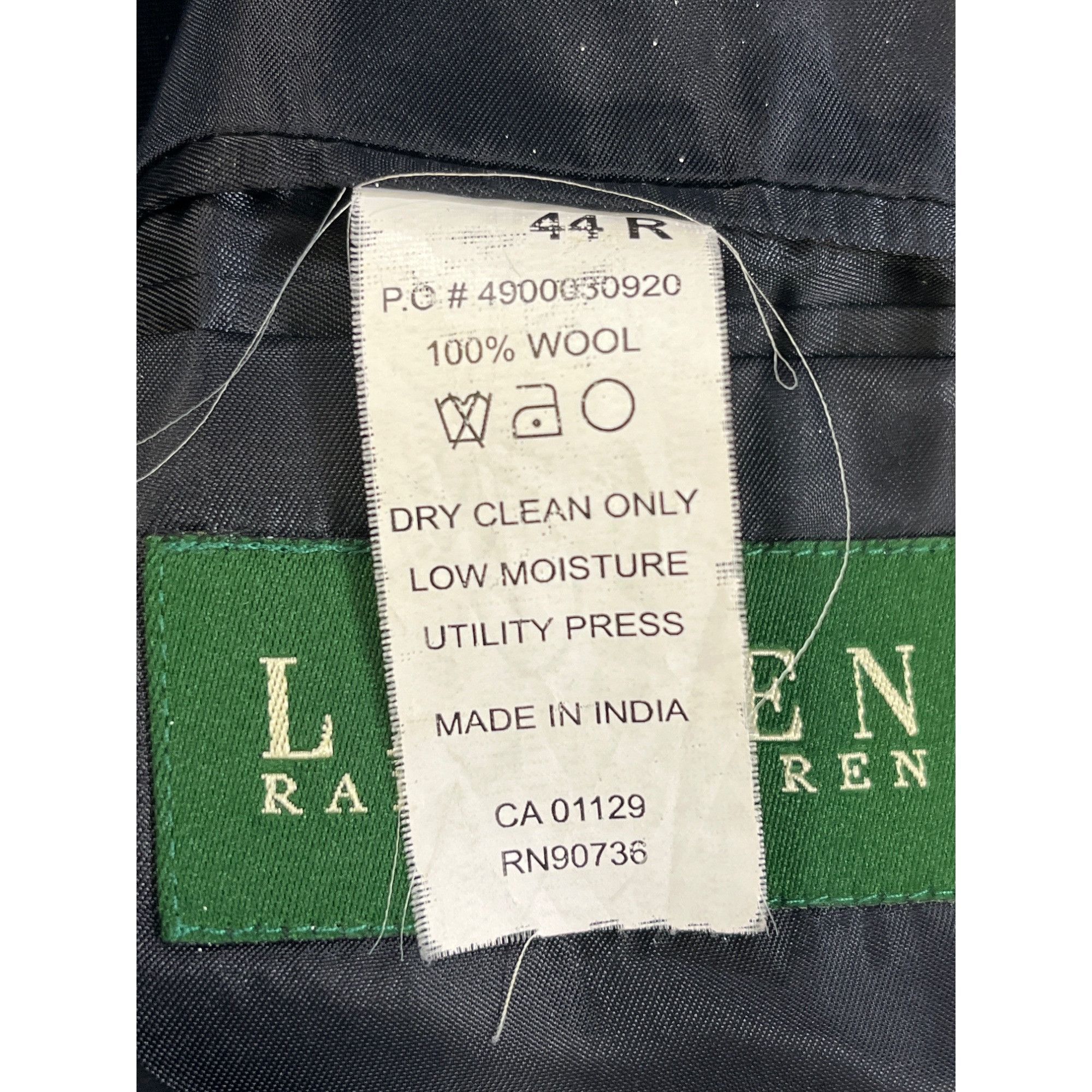 Lauren Ralph Lauren Lauren Ralph Lauren Men's Navy Blue Sports Coat/Blazer Sz 44 Size 44R - 5 Thumbnail