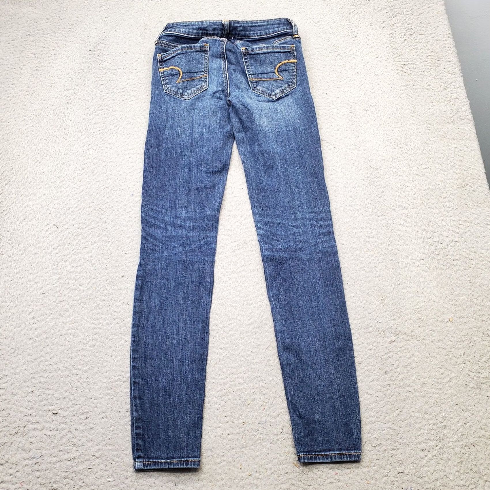 American Eagle Outfitters American Eagle Outfitters Womens Jeans 0 Blue Regular Stretch Whiskered Denim Jeans Size 25" / US 0 / IT 36 - 2 Thumbnail