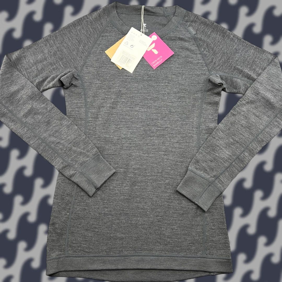 Vintage Tufte Base Layer Shirt Womens Small Merino Wool Blend Bamboo Gray Outdoor Ladies Shirt Pullover Long Sleeve Athletic Breathing Thermal Size S / US 4 / IT 40 - 1 Thumbnail