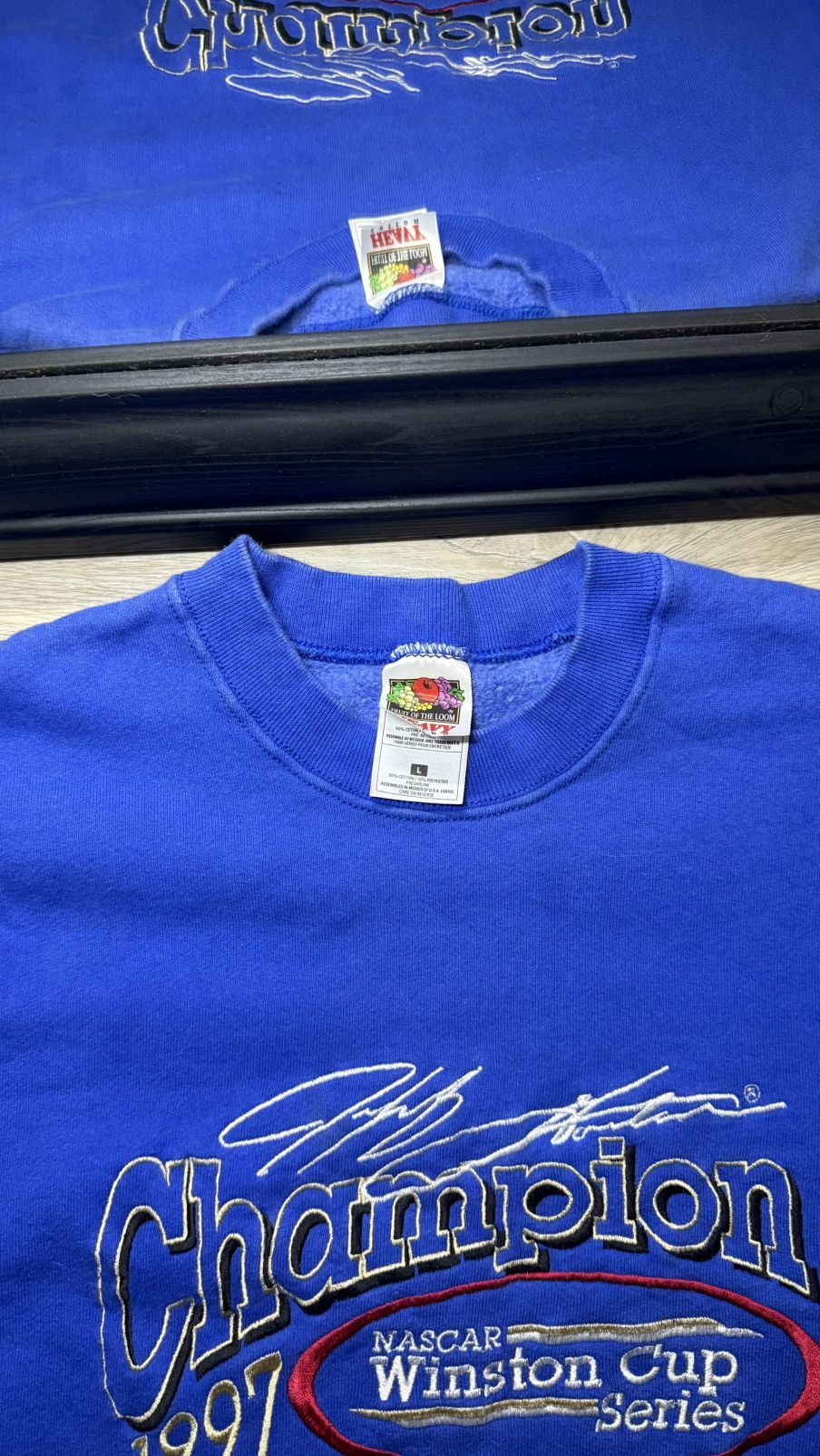 NASCAR Vintage / Y2K NASCAR 1997 Winston Cup Champion Sweatshirt Size US L / EU 52-54 / 3 - 4 Thumbnail