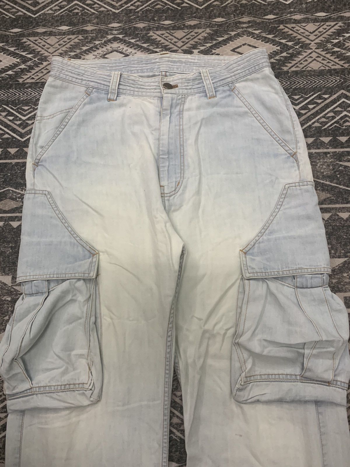 Issey Miyake 90s TSUMORI CHISATO BAGGY MULTIPOCKET JEANS Size US 31 - 5 Thumbnail