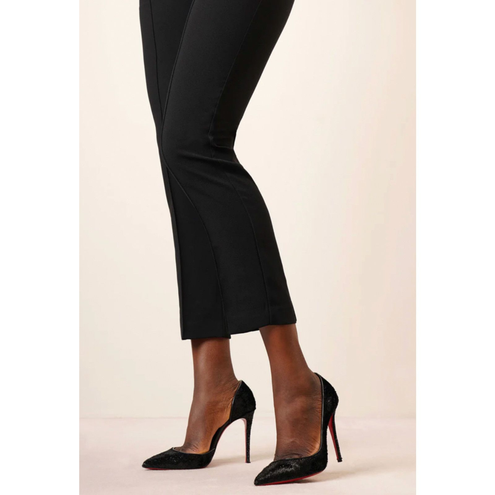 Christian Louboutin Iriza 100 Black Velvet Papillon D'Orsay Heel Pump 39 Size US 9 / IT 39 - 5 Thumbnail
